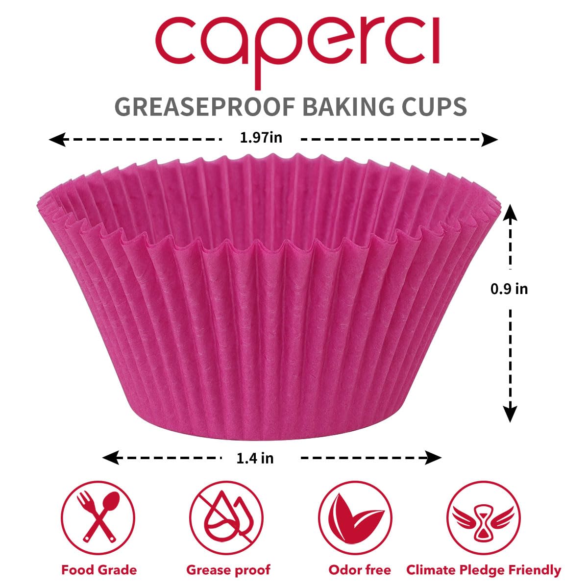Caperci Rainbow Mini Cupcake Liners Colorful Muffin Baking Cups 350-Count, Odorless, Upgraded & Food Grade Grease-Proof Paper