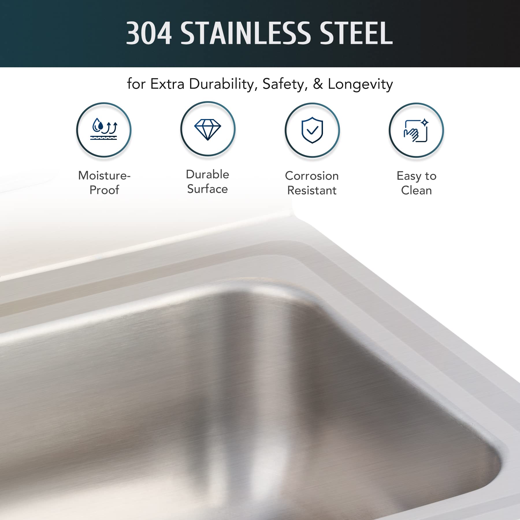 Wilprep Commercial Stainless Steel Sink For Hand Washing, Nsf Commercial Utility Sink With Gooseneck Faucet, Wall Mount Kitchen