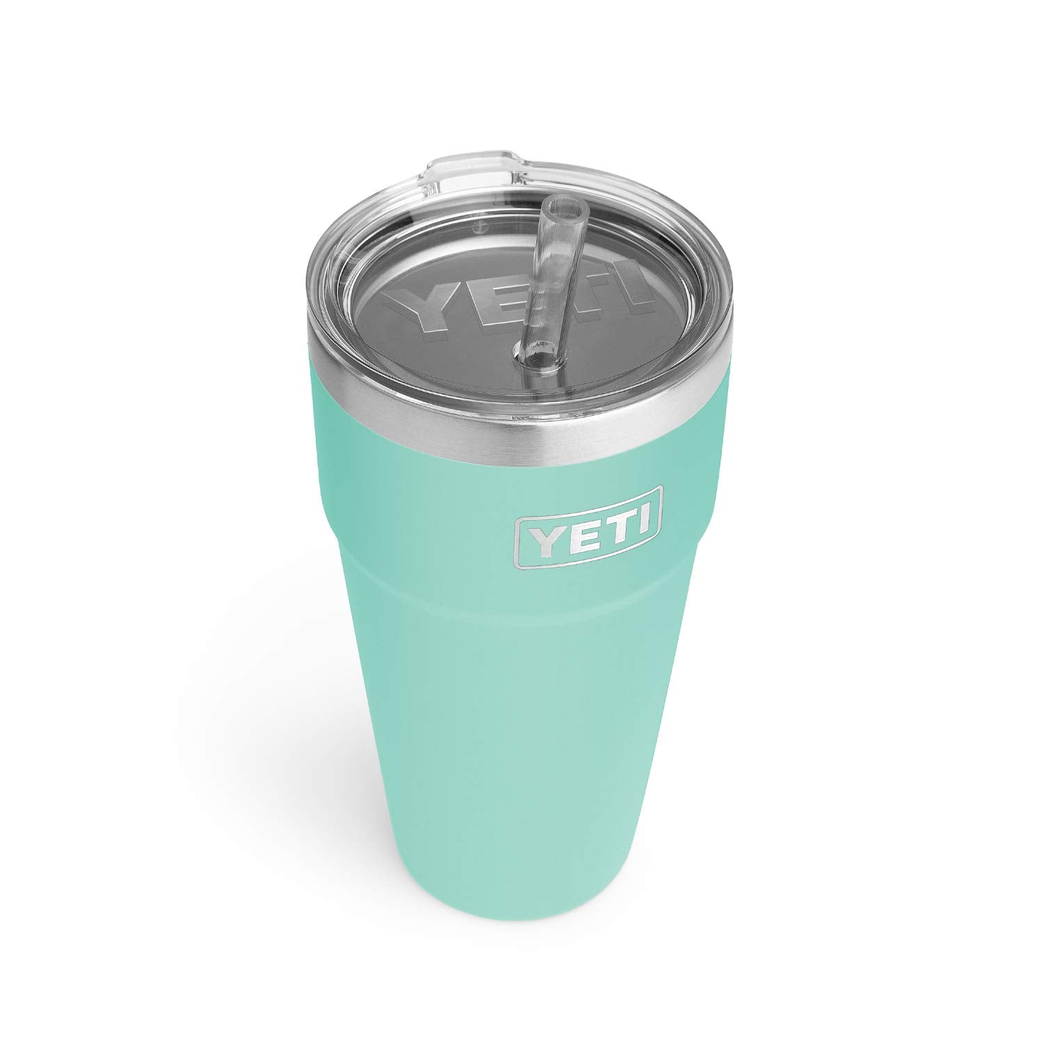 Yeti Rambler 26 Oz Straw Cup, Vacuum Insulated, Stainless Steel With Straw Lid, Seafoam