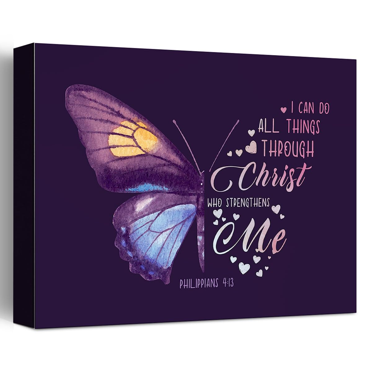 Inspirational Christian Wall Decor,I Can Do All Things Through Christ Who Strengthens Me Philippians 4:13 Bible Verses Canvas Po