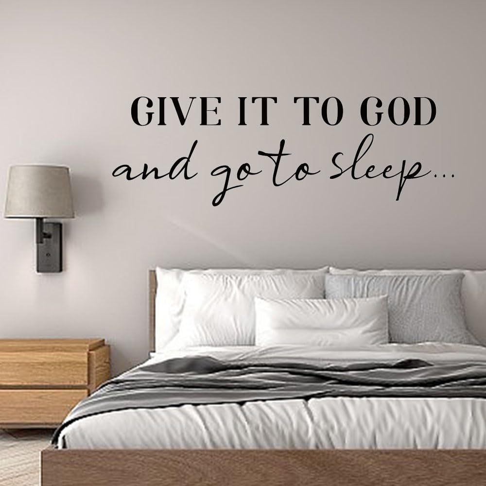 Superdant Wall Decals Give It To God Quotes Wall Stickers Vinyl Wall Decor Art Stickers Diy Saying Wall Art Decal Sticker Home D