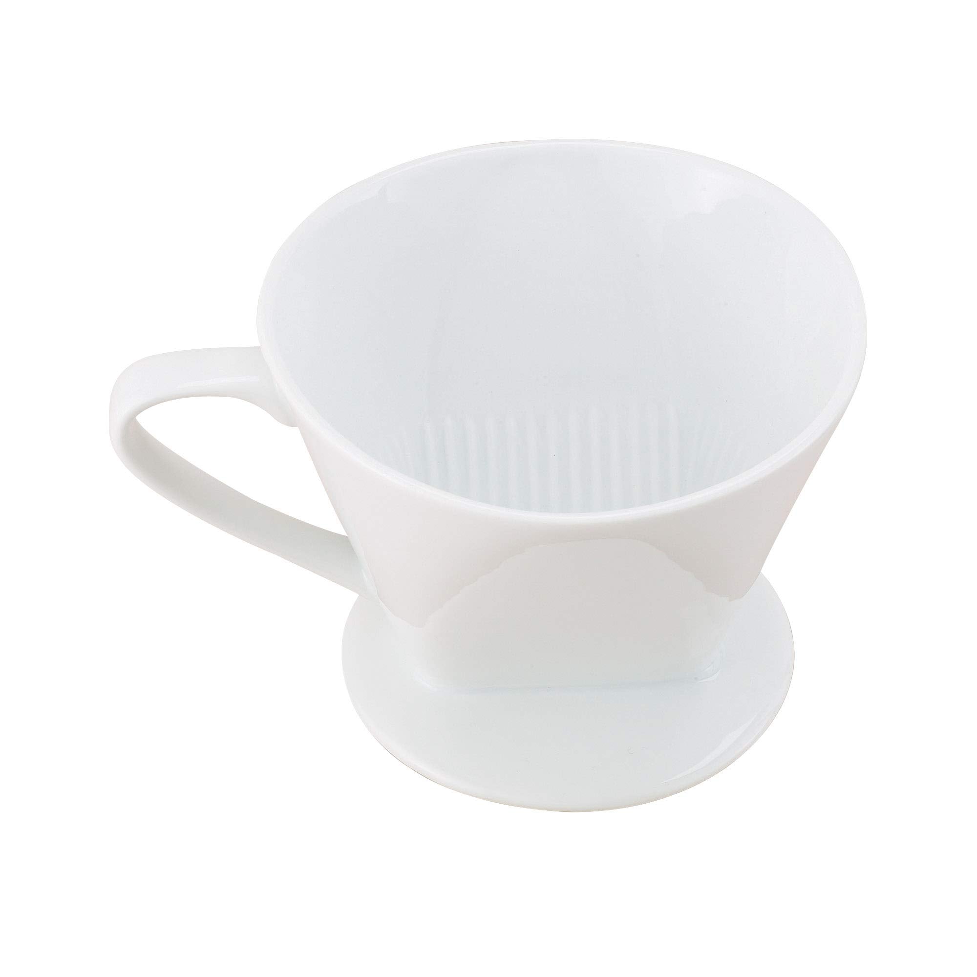 Fino Coffee Filter Cone, Fine White Porcelain, Number 1-Size, Brews 1-2 Servings