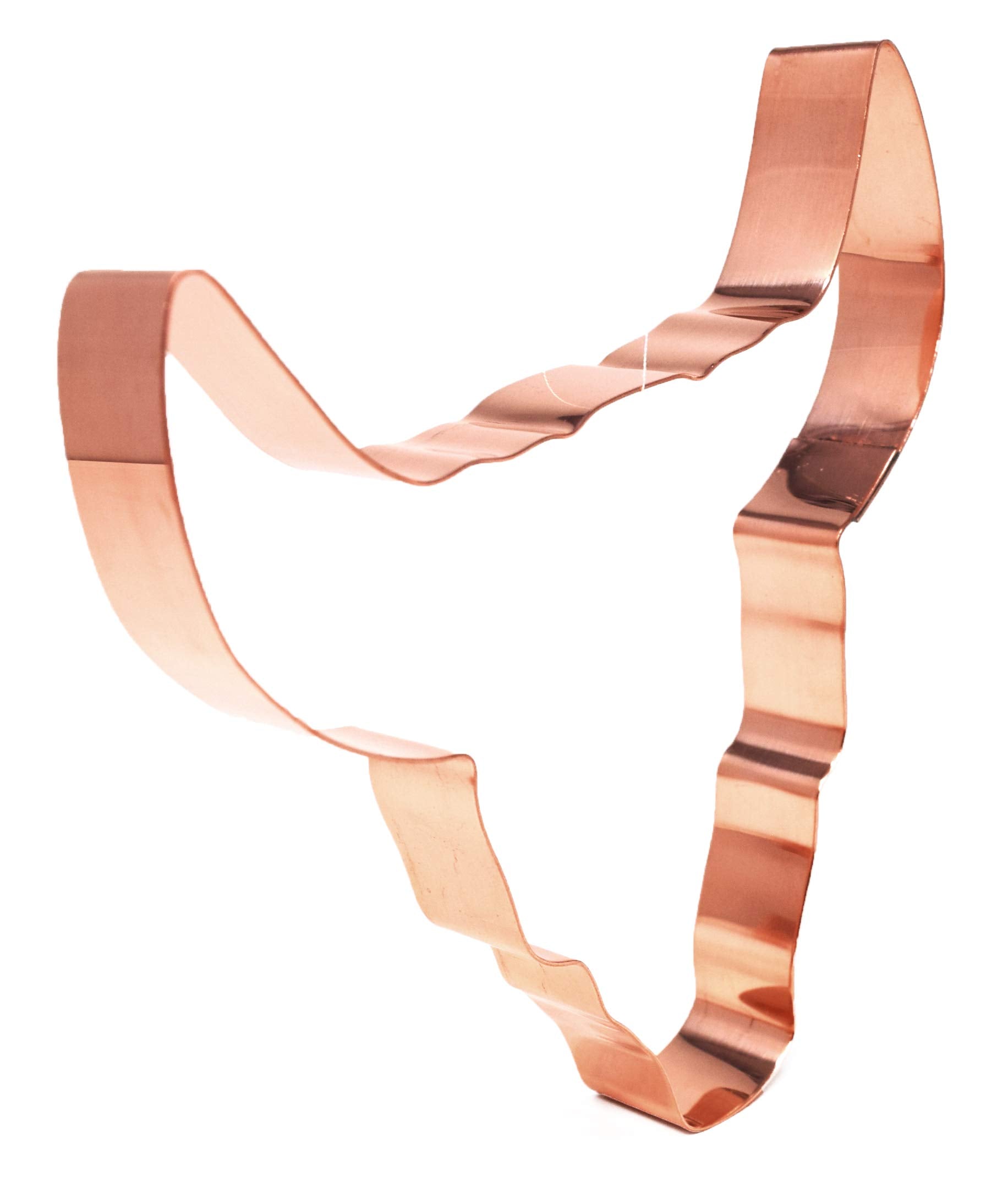 5 Inch Bull Skull Cookie Cutter, Handcrafted Copper By The Fussy Pup (5 Inch)
