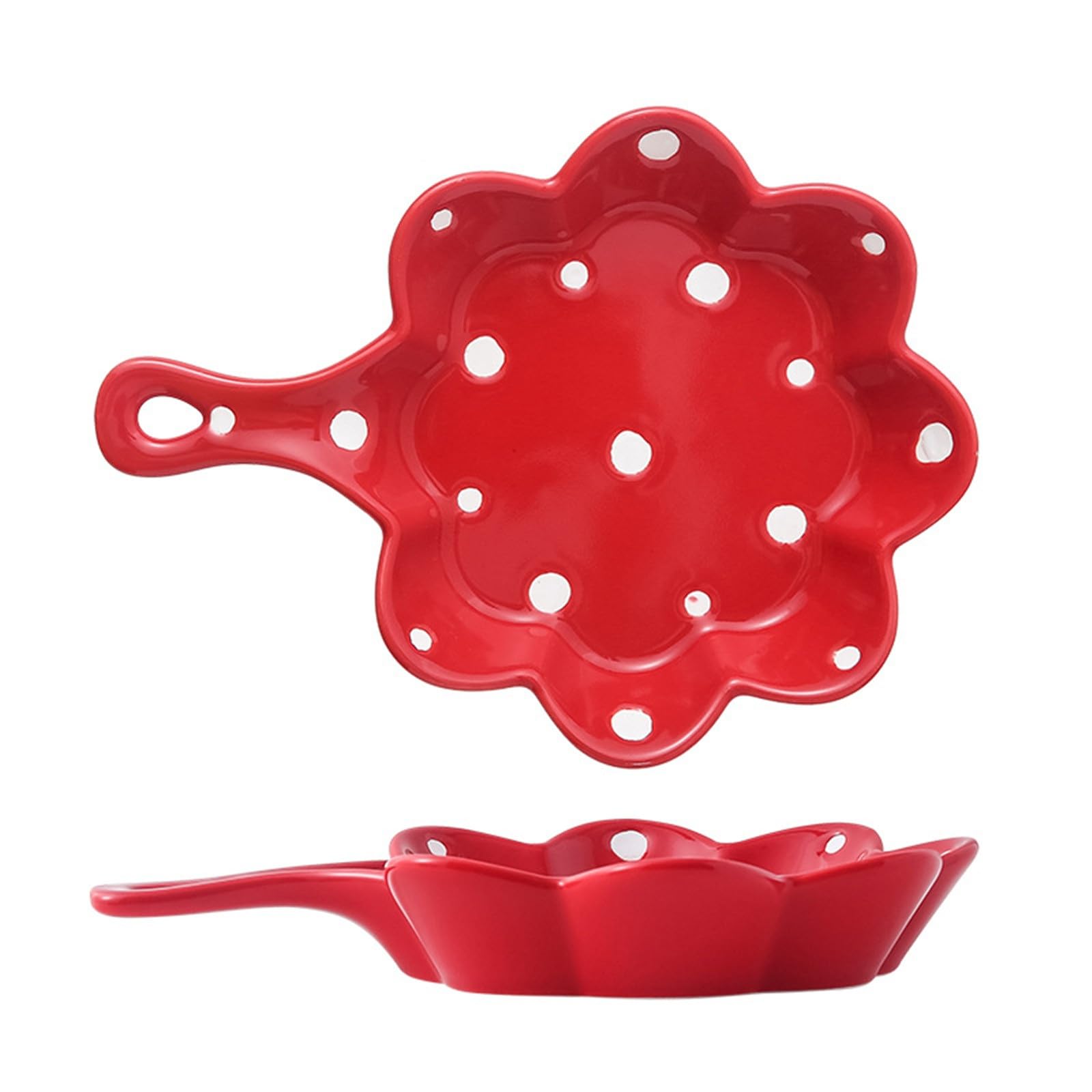 Ceramic Baking Dish Household Polka Dot Dinner Plate Ceramic Vegetable Plate Creative Baked Rice Baking Dish Breakfast Plate Min