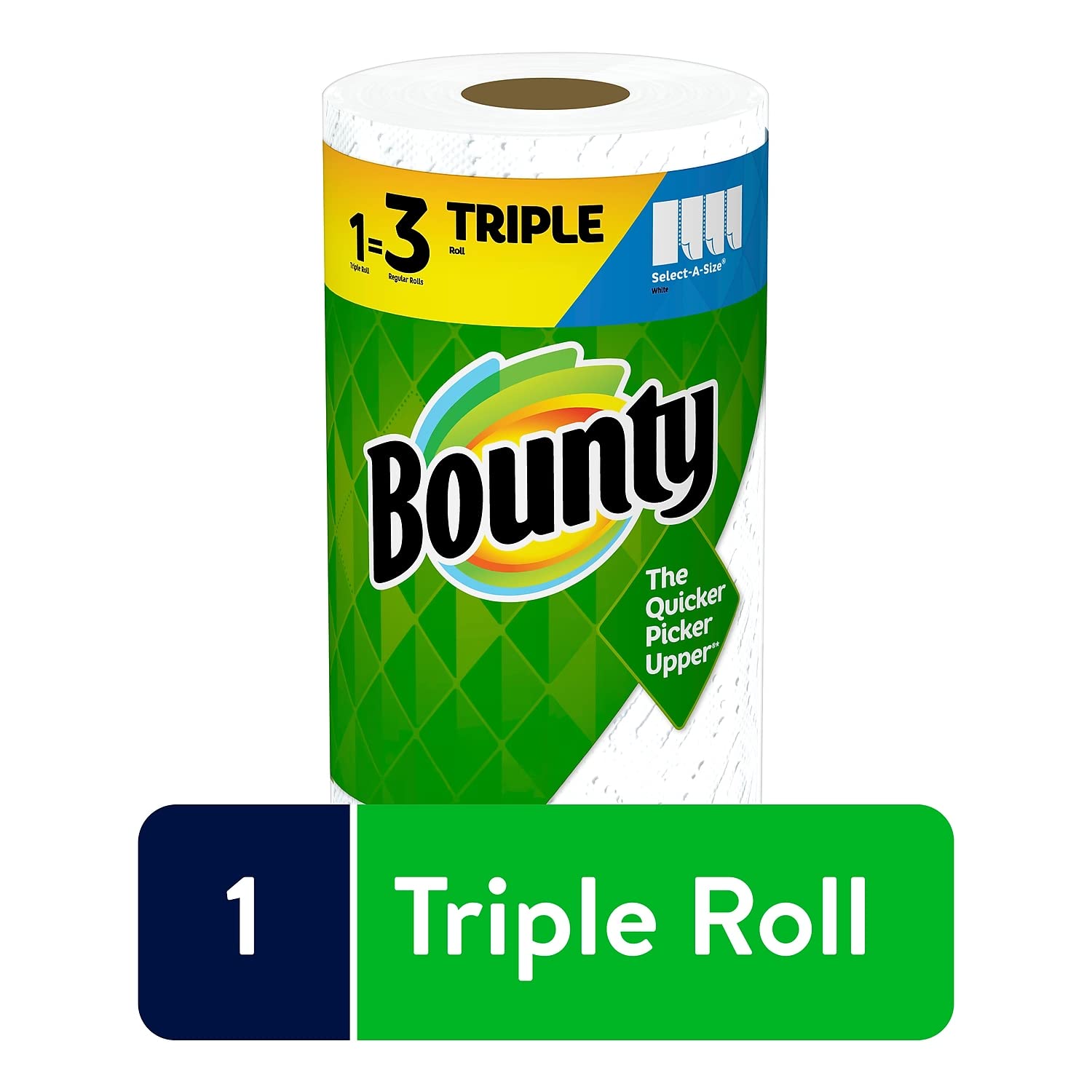 Bounty Select-A-Size Kitchen Rolls Paper Towel, 2-Ply, White, 147 Sheets/Roll, 12 Rolls/Carton (66980)