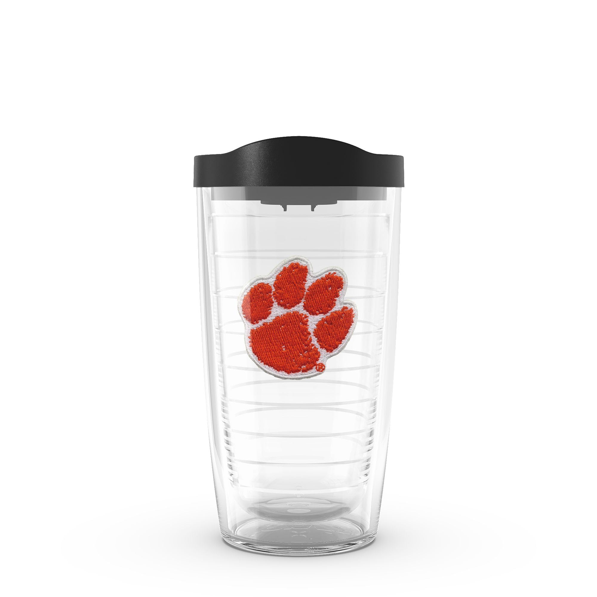 Tervis Made in USA Double Walled Clemson University Tigers Paw Logo Insulated Tumbler Cup Keeps Drinks Cold & Hot, 16oz, Black L