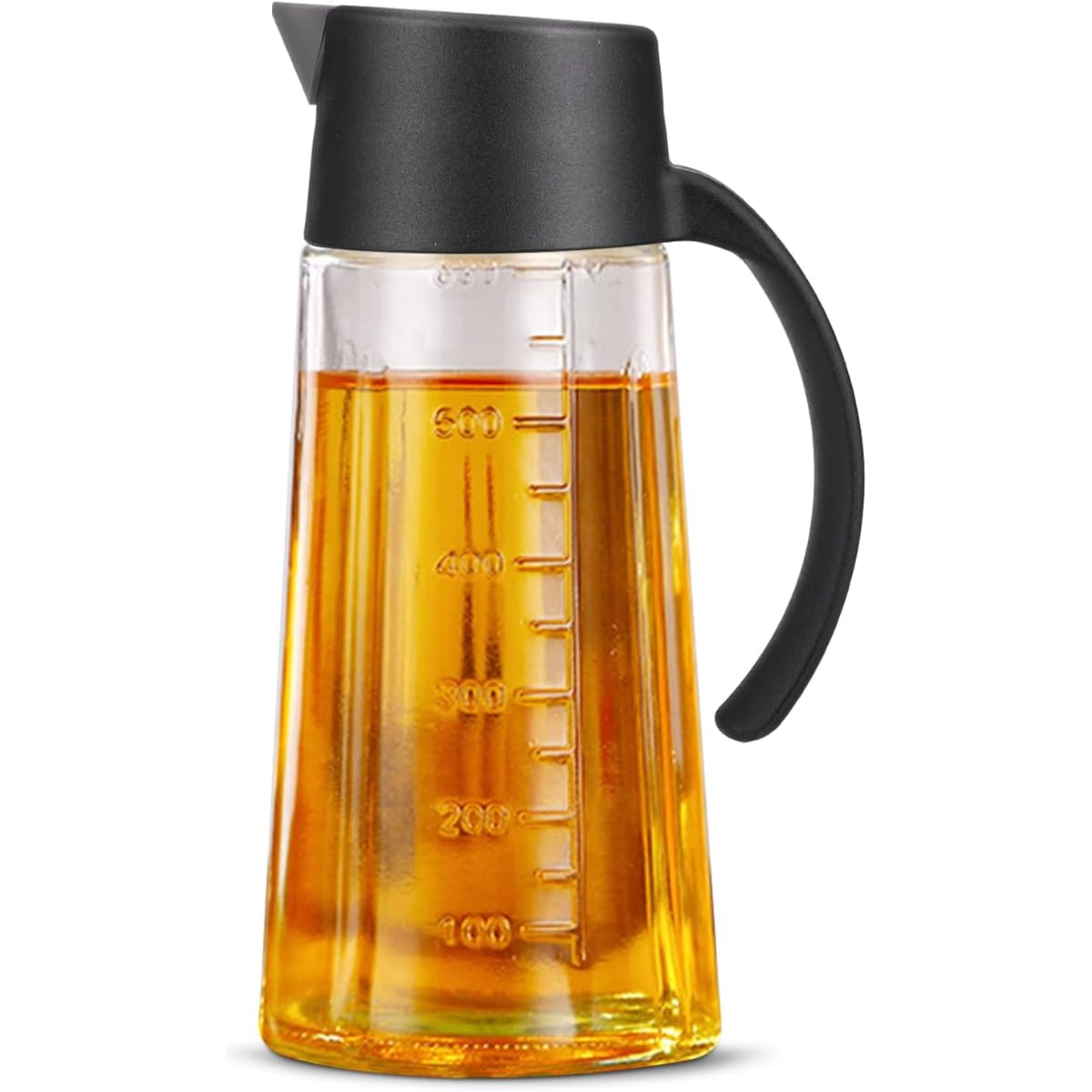 MUAC Glass Oil and Vinegar Dispenser Bottle with Automatic Opening and Closing |Free Spot Measuring Oil Dispenser Bottle for Pou