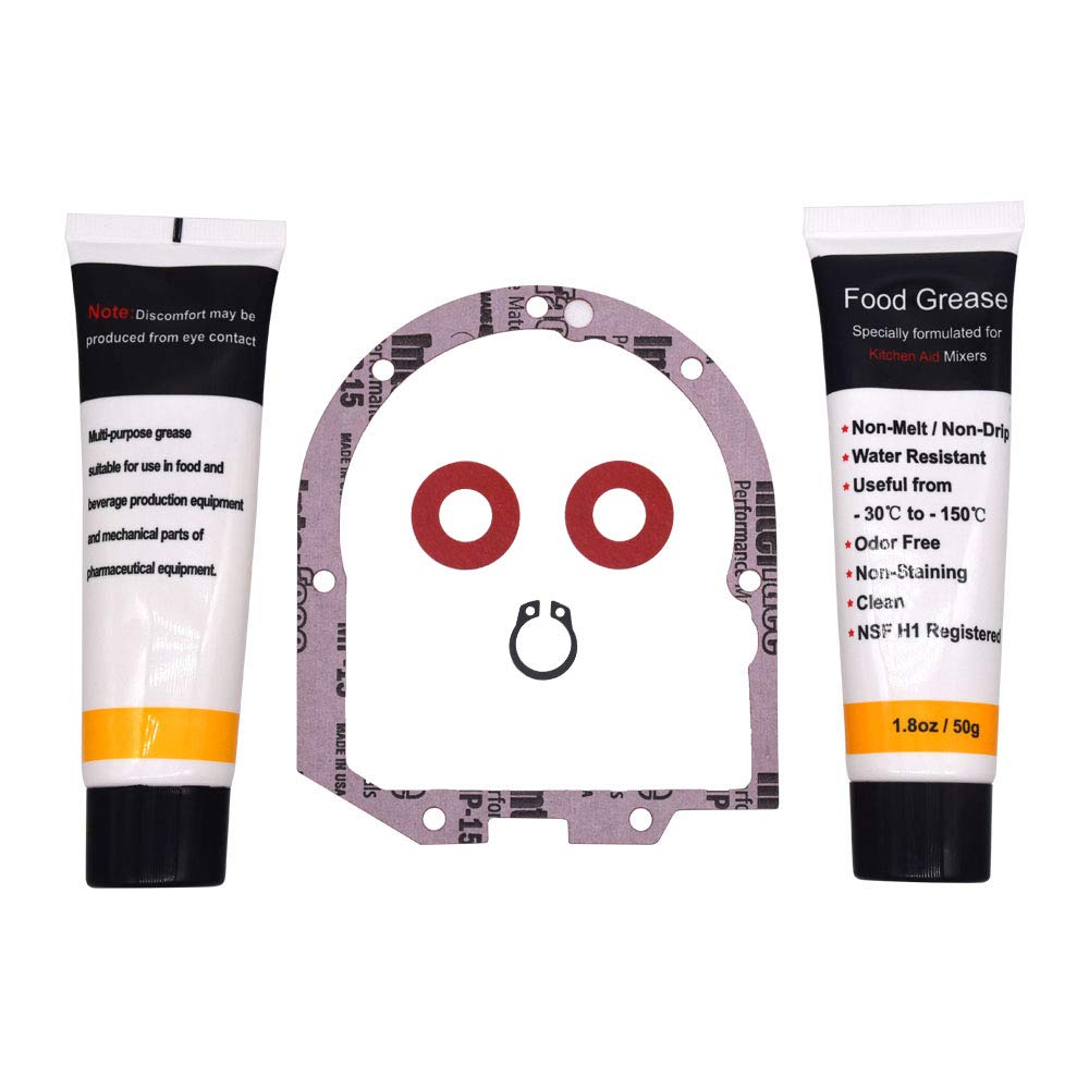 4162324 Kitchen Mixer Transmission Case Gasket, For Kitchenaid Mixers K45, K5, Ksm90, Ksm150, With 1.8 Oz 2 X Food Grade Grease