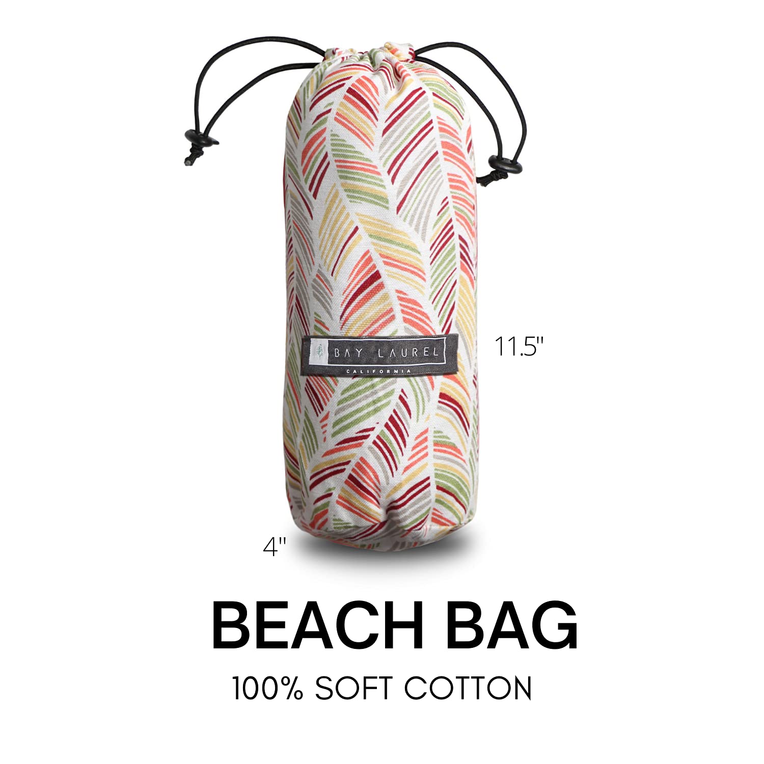 BAY LAUREL Turkish Beach Towel with Travel Bag 39 x 71 Quick Dry Sand Free Lightweight Large Oversized Beach Towel Turkish Towels Light Beach Towel Travel Towels