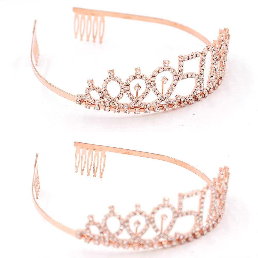 '50 And Fabulous'' Sash & Rhinestone Tiara Set - 50Th Birthday Sash 50 Birthday Gifts Party Favors