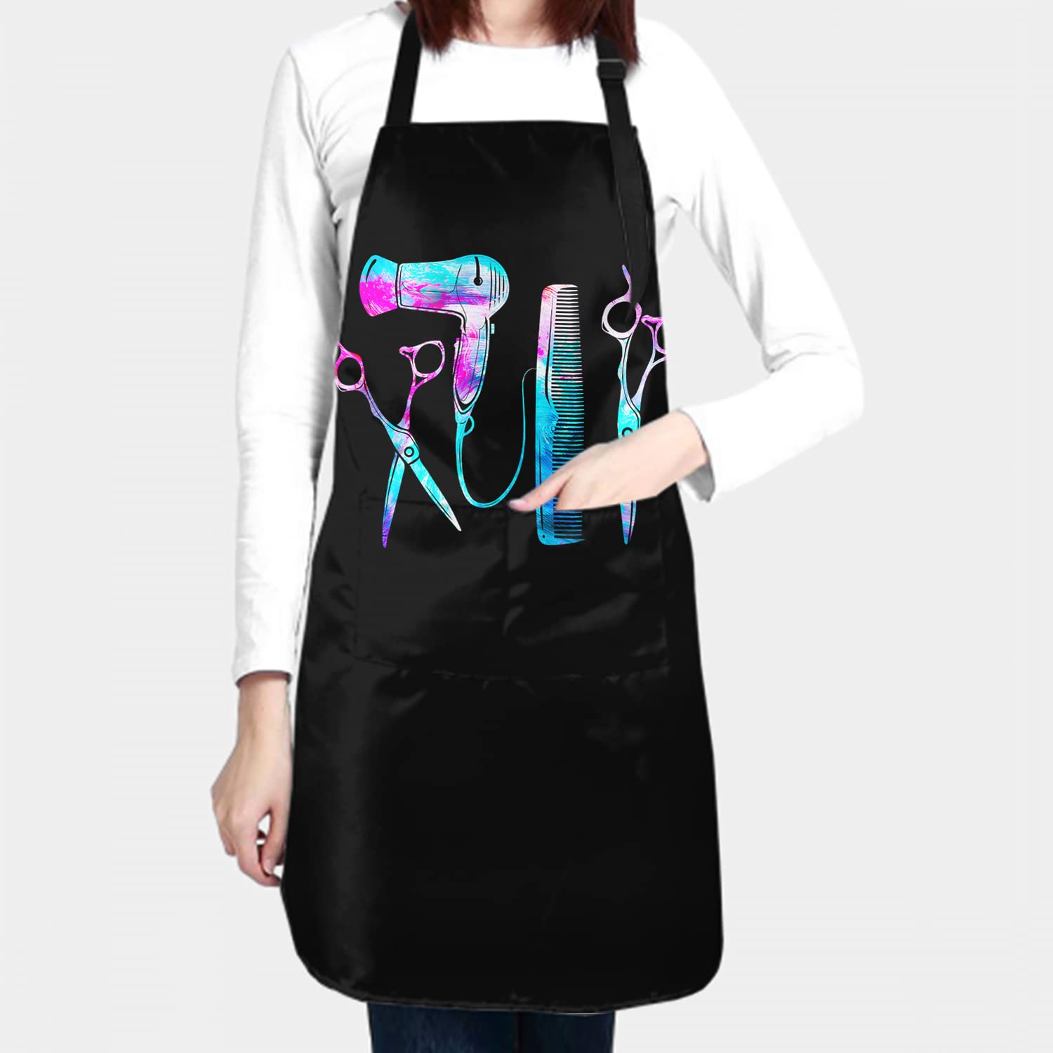 Hairstylist Aprons For Women Hair Stylist Apron For Salon Home Hair Cutting Unisex Hairdresser Aprons Waterproof Barber Aprons W