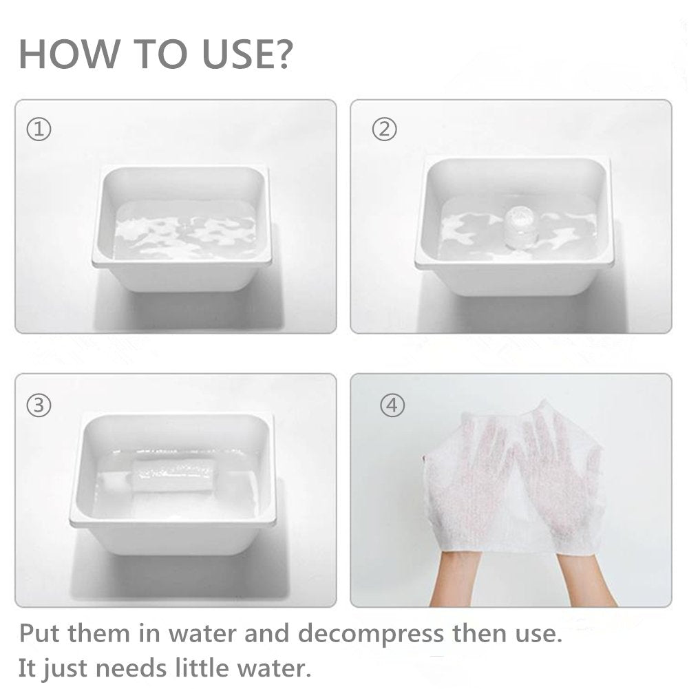VanFn Disposable Towel  Compressed Towel  Mini Disposable Compressed Washcloth  Cotton Portable Disposable Compressed Towels Perfect For Travel  Home & Outdoor Activities  Nacai Series (100PCS)