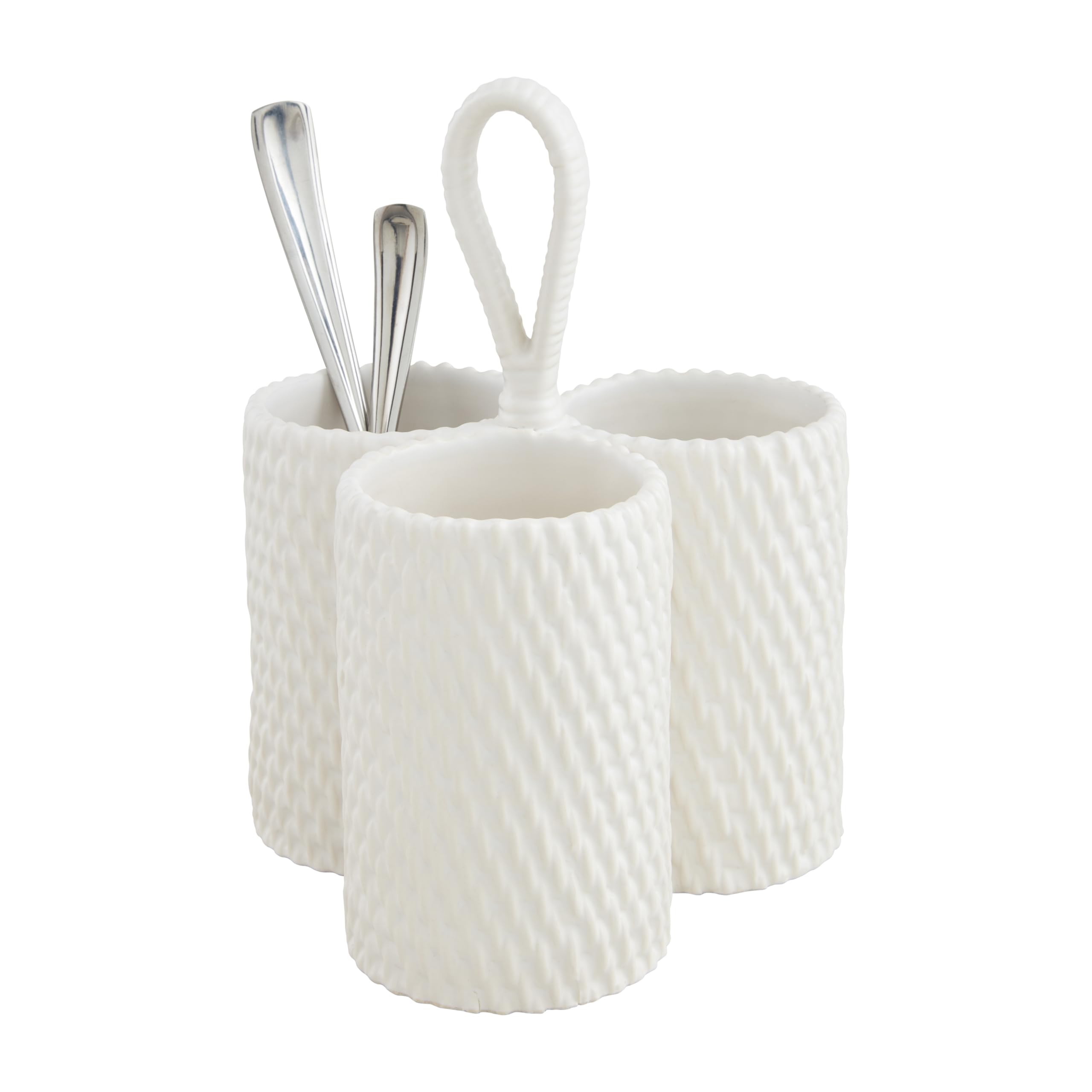 Mud Pie Woven Utensil Holder; 8 1/2 x 7 Dia
