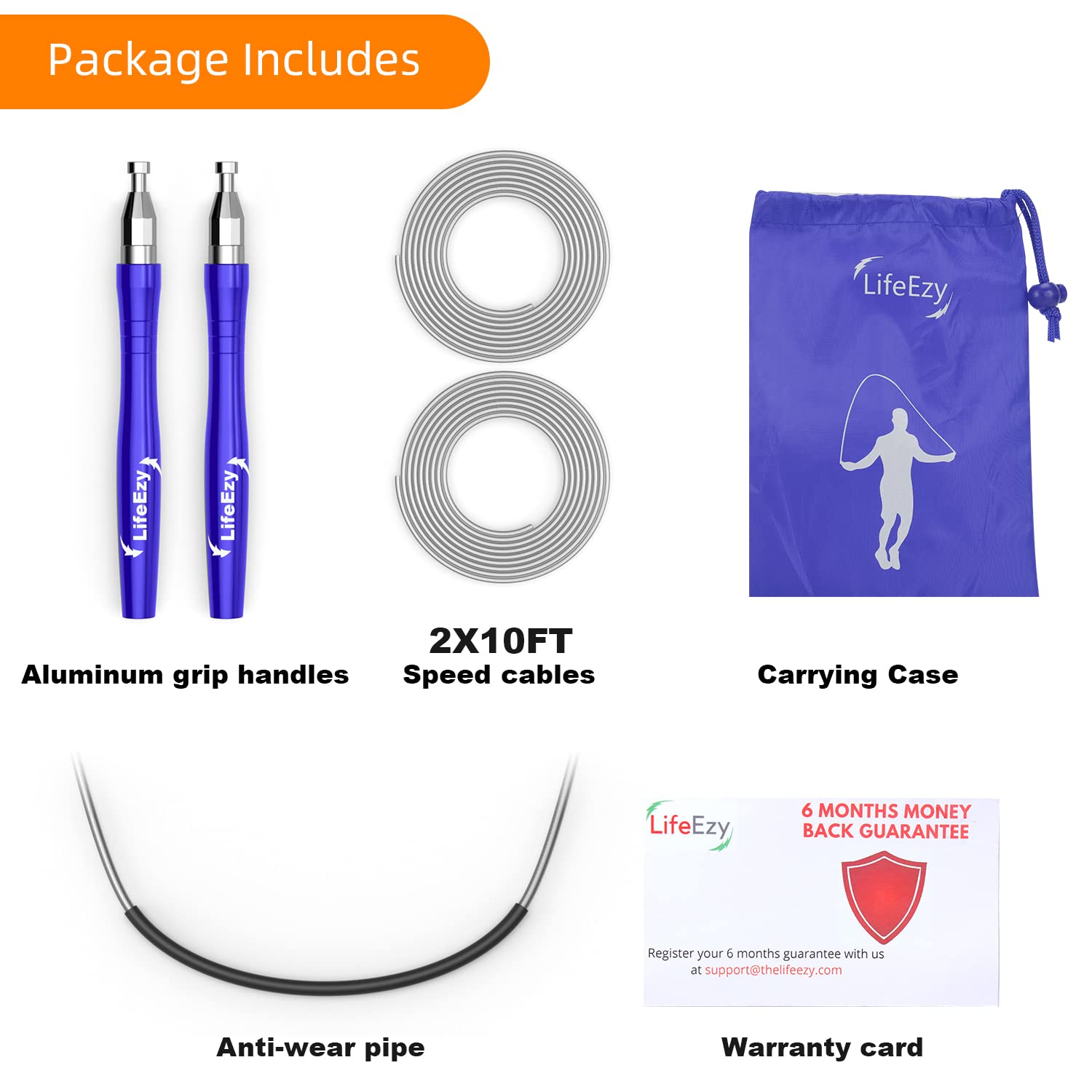Jump Rope, High Speed Weighted Jump Rope - Premium Quality Tangle-Free - Self-Locking Screw-Free Design - Jump Ropes For Fitness