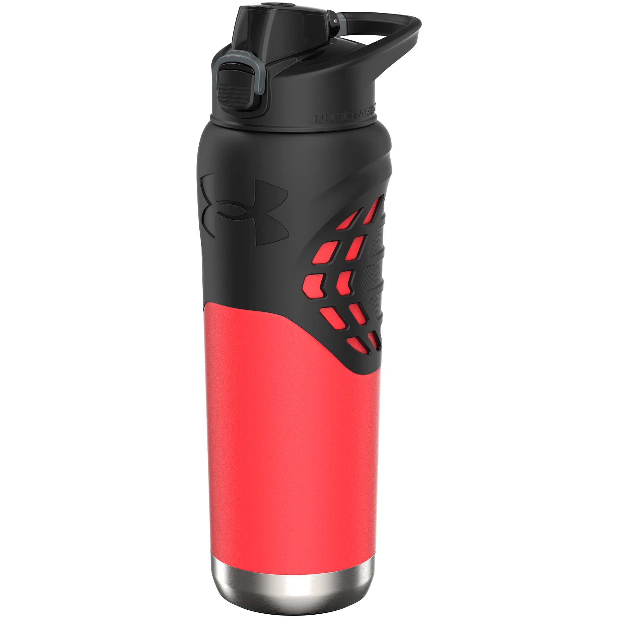 Under Armour 24Oz Stainless Steel Water Bottle, Insulated, Carabiner Easy Carry Hook, Leak Proof, Kids & Adults, All Sports, Gym