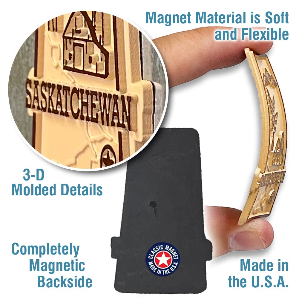 Saskatchewan Province Magnet By Classic Magnets, Collectible Souvenirs Made In The Usa