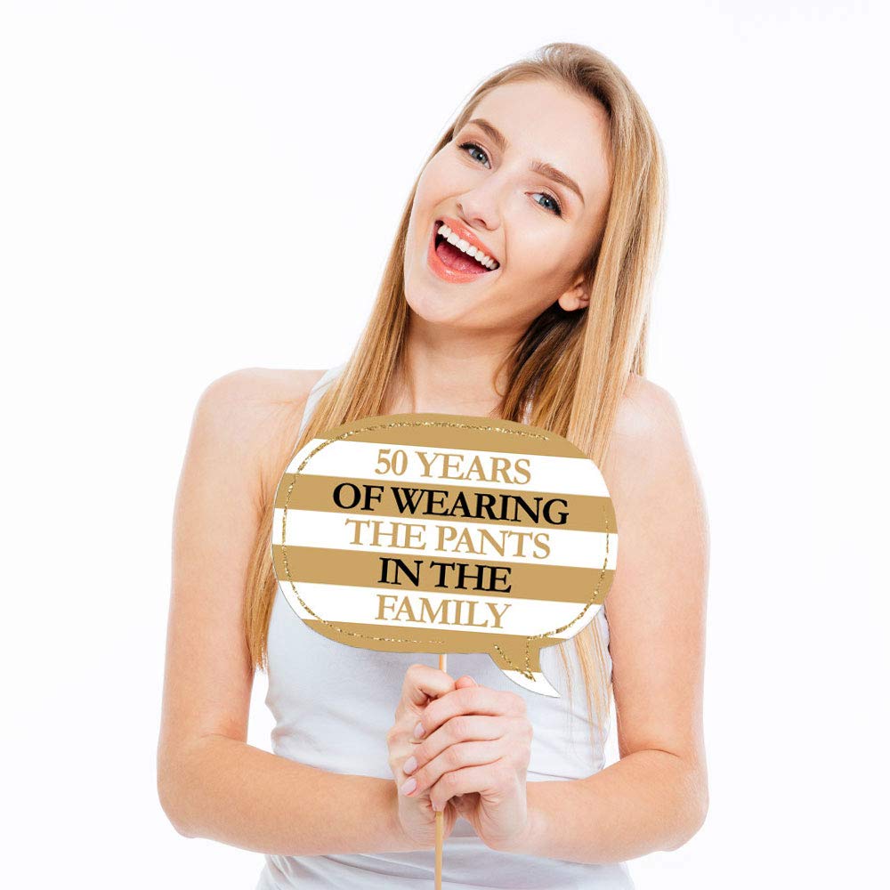 Funny We Still Do - 50Th Wedding Anniversary - Anniversary Party Photo Booth Props Kit - 10 Piece