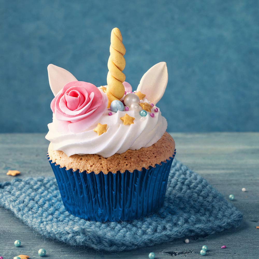 Unicorn Cupcake Topper Decoration Molds Set - Moldfun Unicorn Head, Horn, Ears And Rainbow Silicone Mould For Fondant Gum Paste