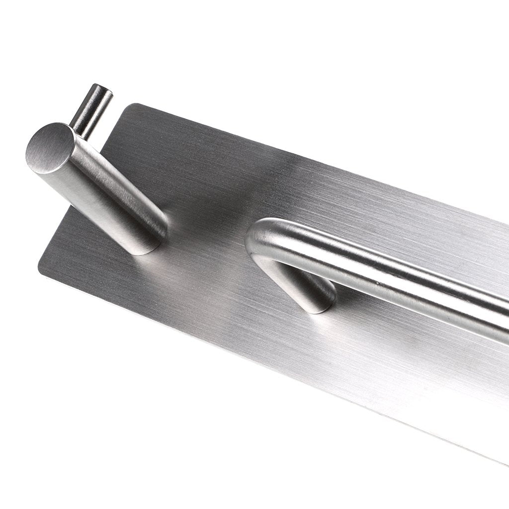 Sumnacon Towel Bar Rack With Hook, 13.38 Inch 3M Self Adhesive Stainless Steel Towel Holder Organizer For Bathroom Kitchen Bedro