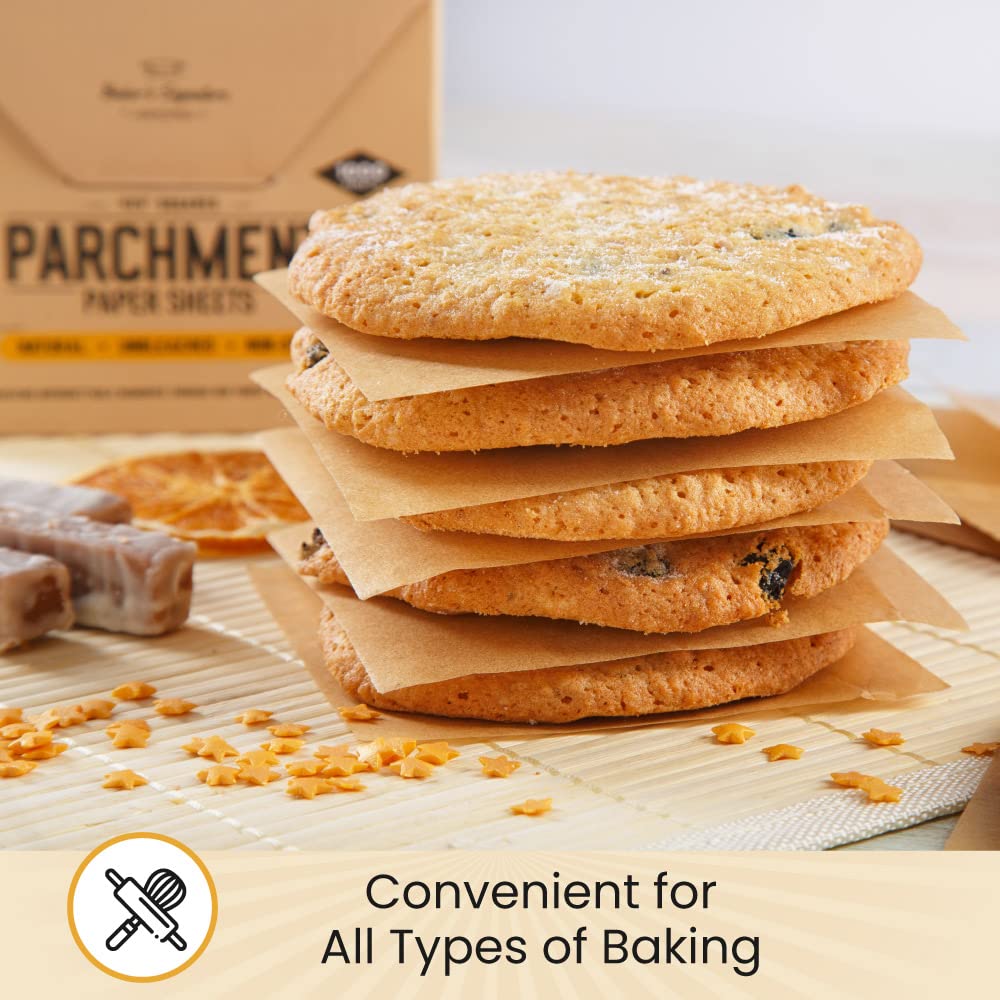 Hamburger Patty Paper Squares 5''X5'', 300Pcs Parchment Paper Sheets | Silicone Coated & Unbleached - Pastry Paper Ideal For Bak