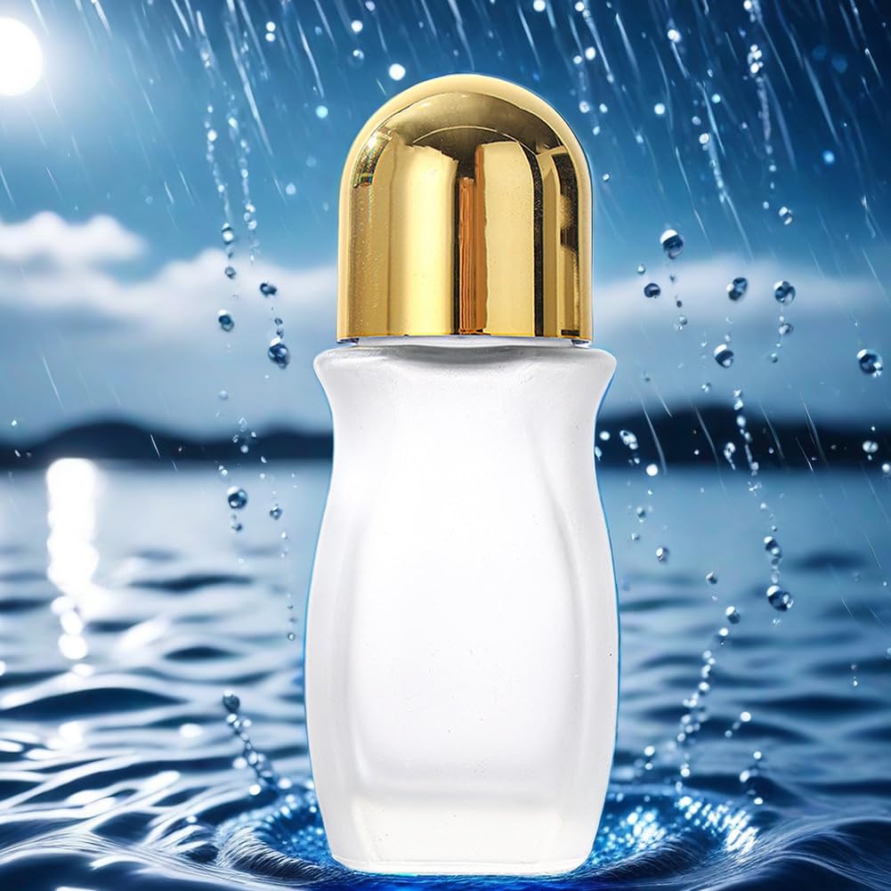 Ljjcsff 50Ml Frosted Glass Roller Bottles Large Empty Rollerball Bottles Refillable Roller Ball Bottles For Perfume Essential Oi