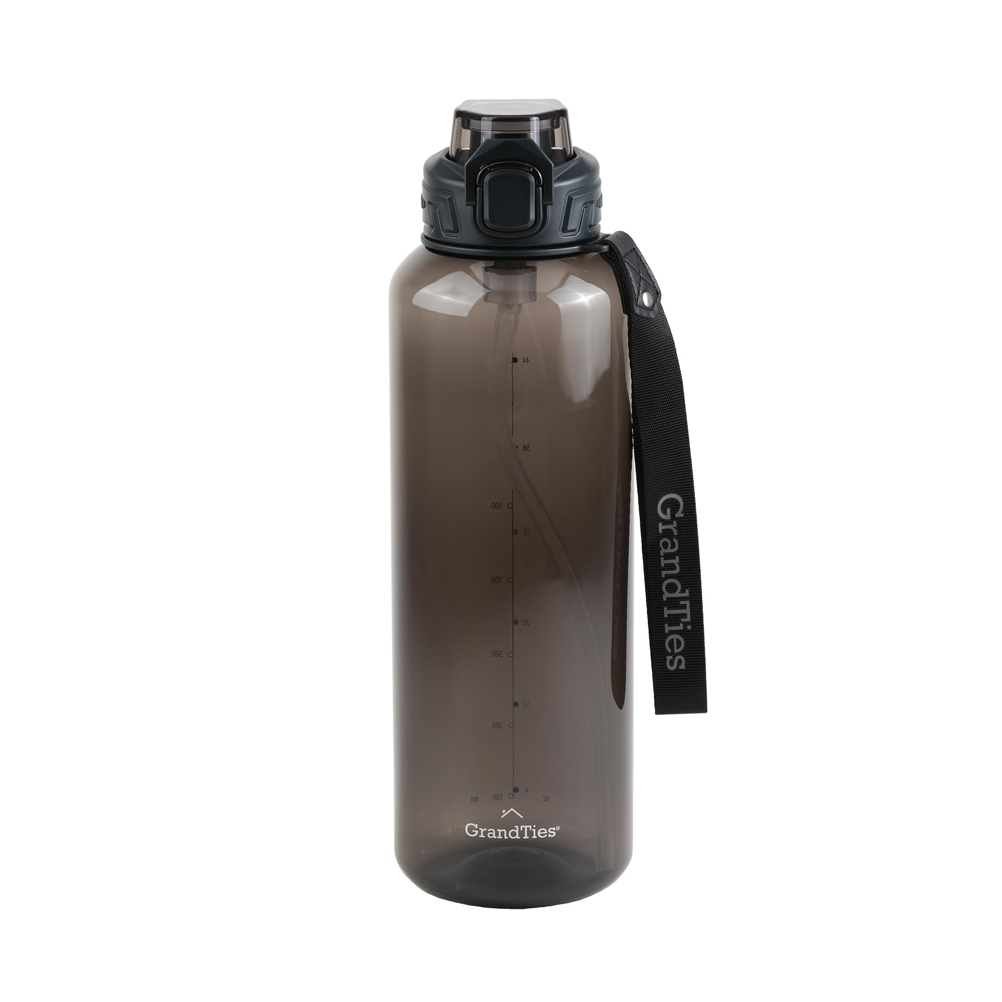 GRANDTIES Sports Tritan Plastic Water Bottle with Straw, Removable  Leakproof BPA Free Dishwasher Safe Travel Bottle with Strap