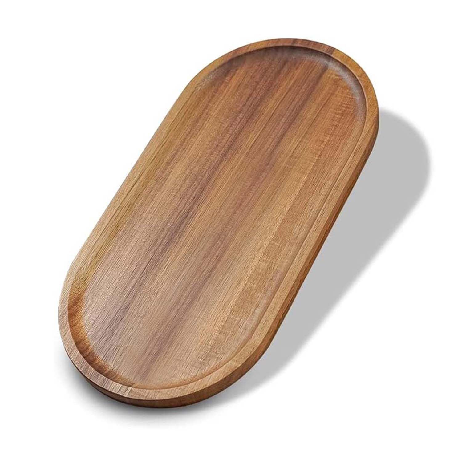 Dantawood Beautiful Table Decor Squire Shape Wooden Serving Tray, Breakfast Tray For Dining Table Home And Kitchen12X5.5In