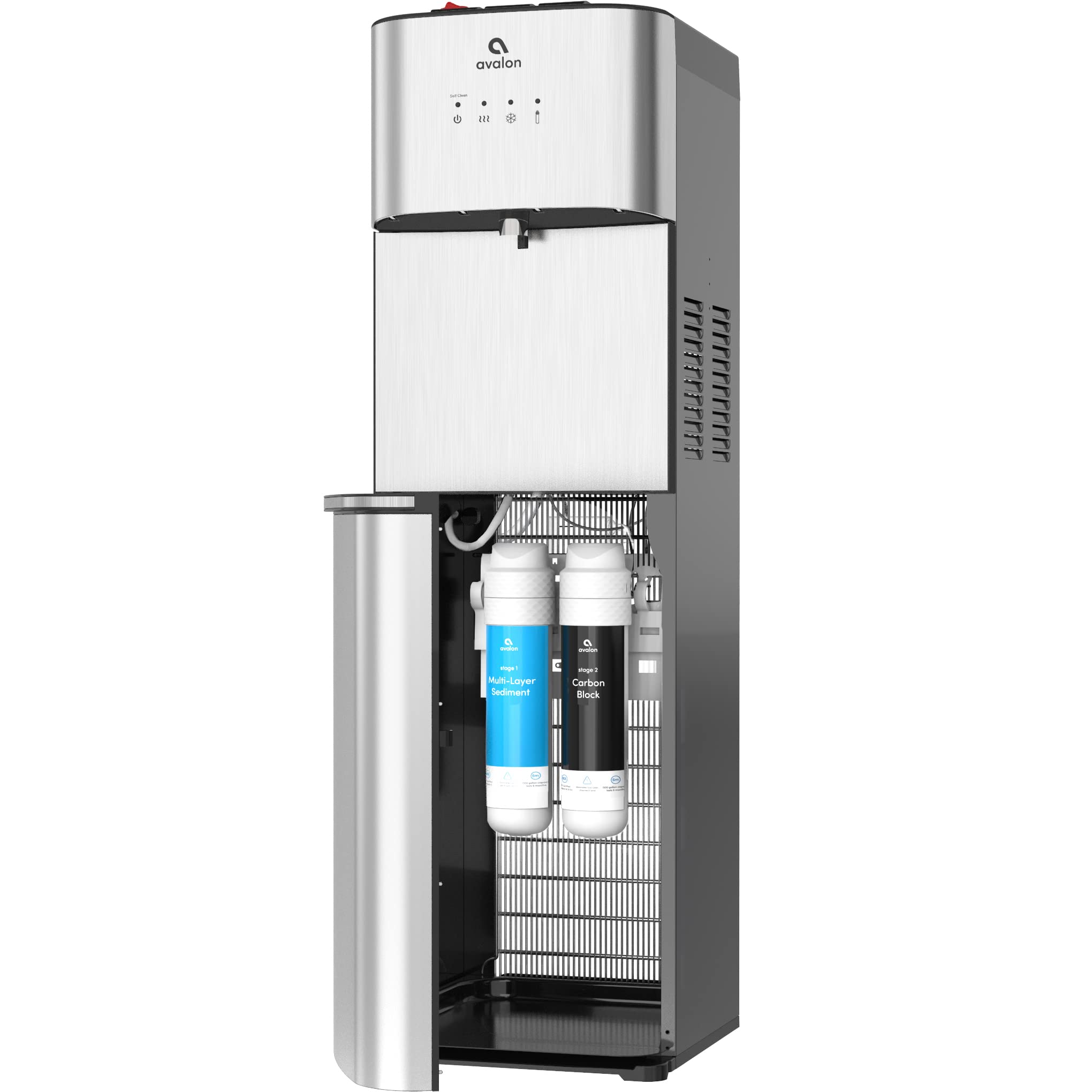 Avalon Self Cleaning Bottleless Water Cooler Water Dispenser  3 Temperature Settings  Hot, Cold & Room Water, Durable Stainles