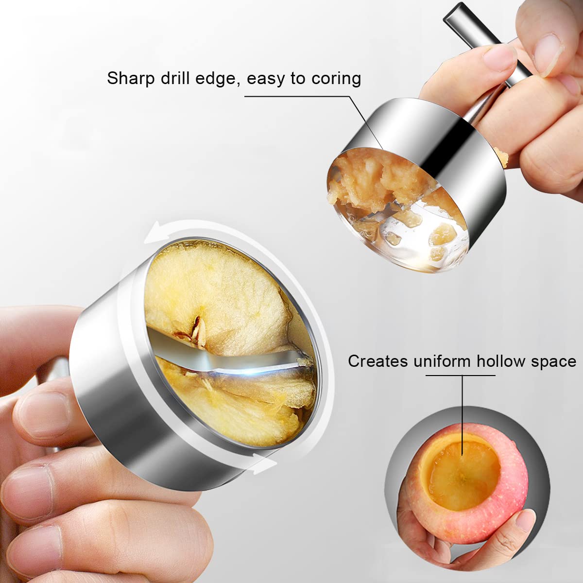 Vegetable & Fruit Corer, Veggie Corer Drill Fruit Core Remover Kitchen ...