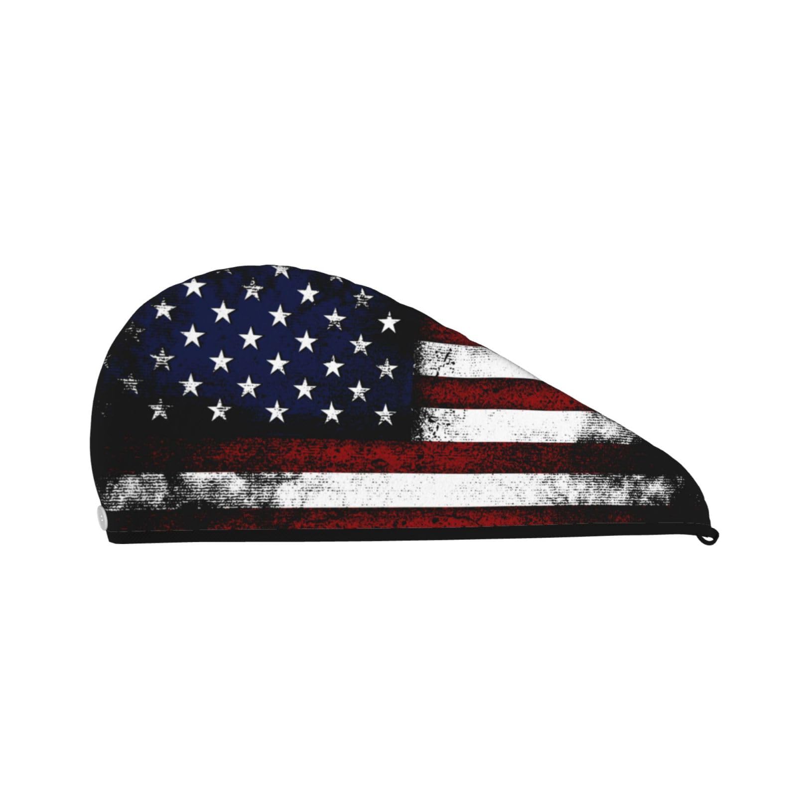 famliihw American Flag Hair Towel Wrap, Absorbent Hair Drying Towel, Microfiber Hair Drying Cap Turban for Drying Curly Long Thi