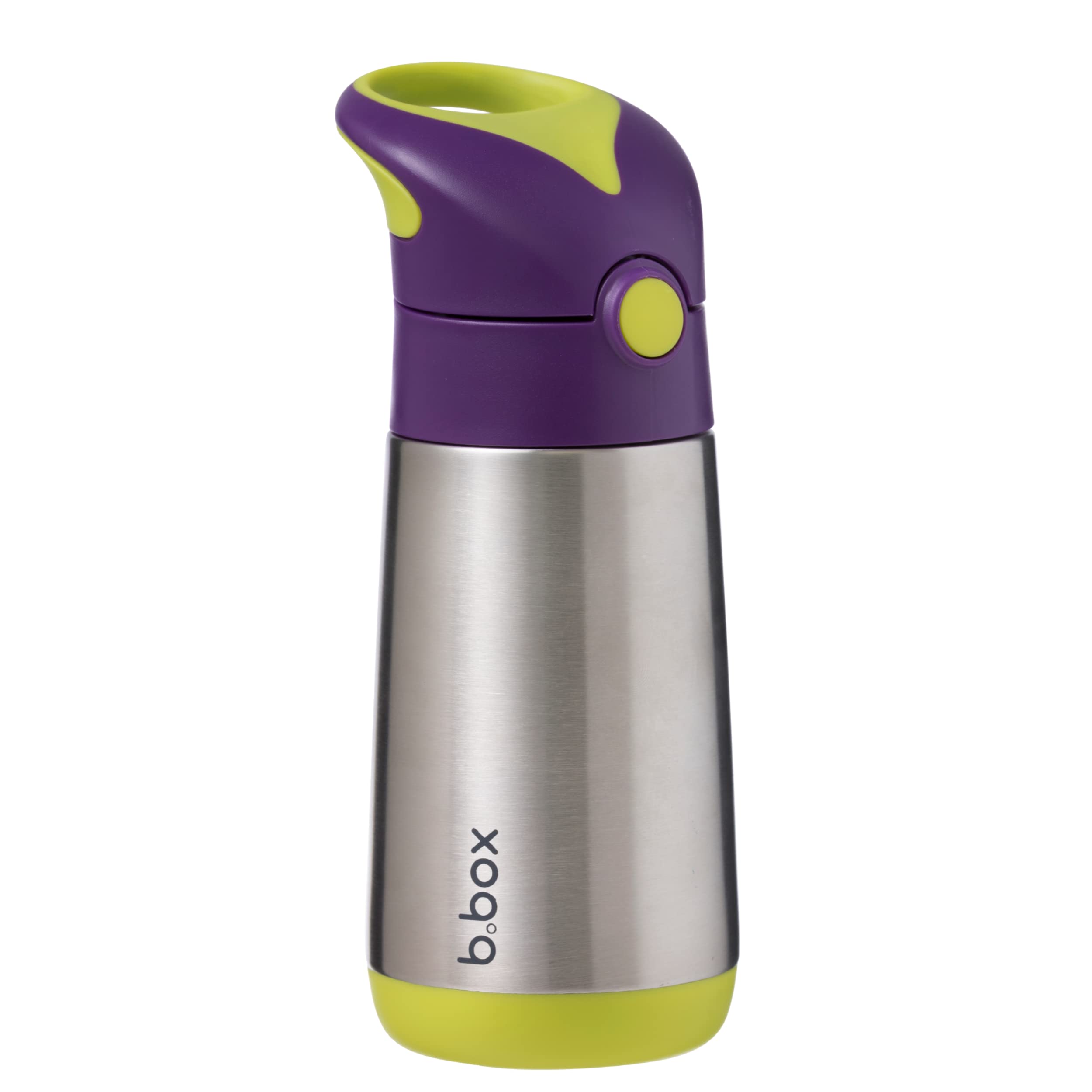 B.Box Insulated Straw Sipper Drink Water Bottle 350Ml- Passion Splash Purple Green(Bb450)