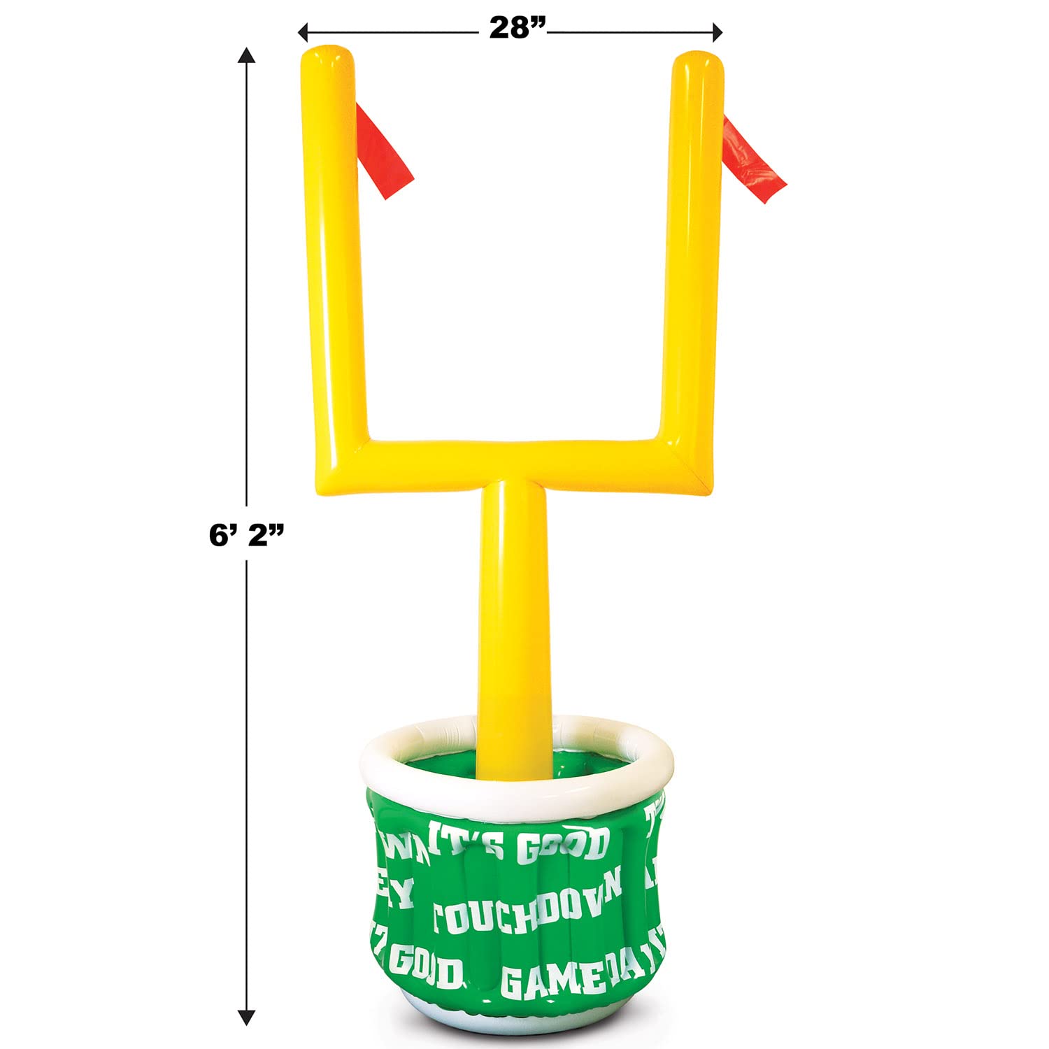 Inflatable Goal Post Cooler W/Football Pack Of 2
