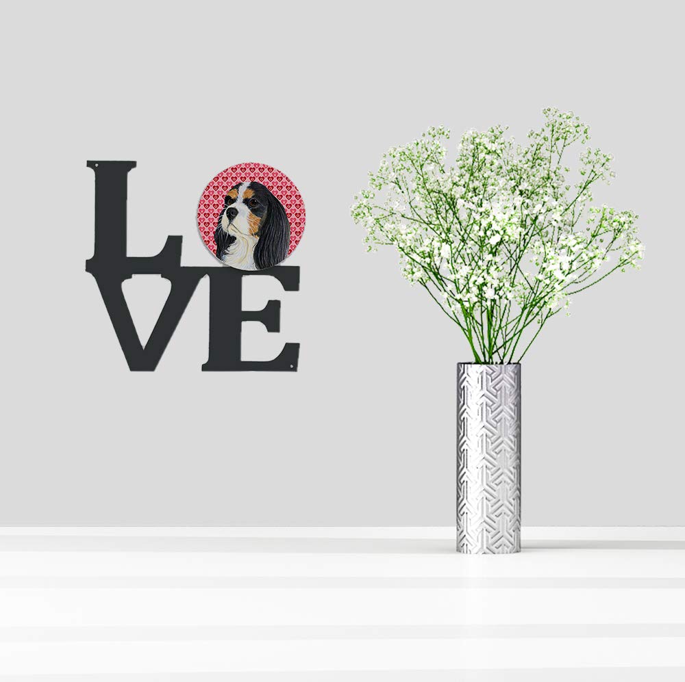 Cavalier Spaniel Hearts Love and Valentine's Day Portrait Metal Wall Artwork LOVE LH9144WALV