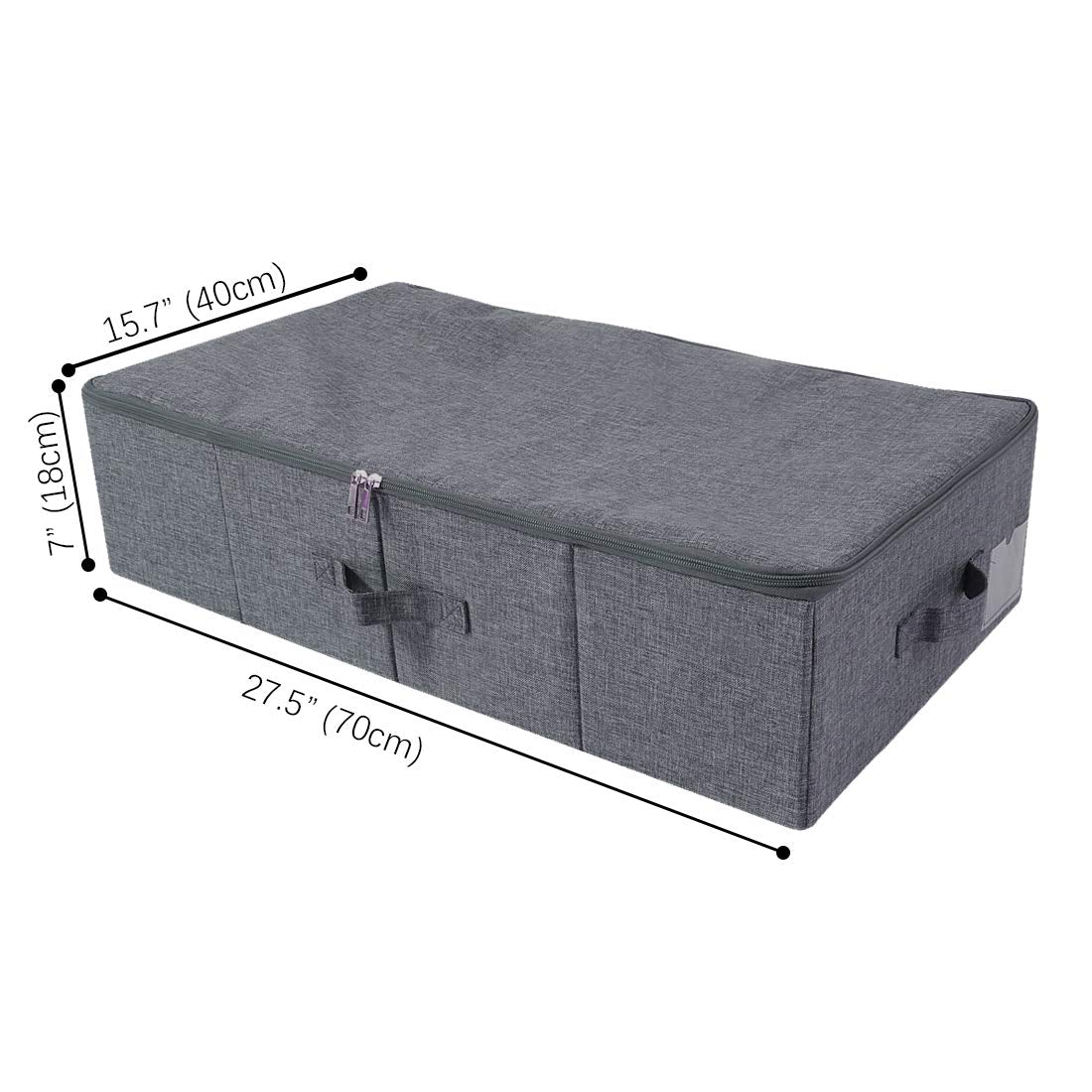 iwill CREATE PRO Underbed Storage Boxes for Bedding/Garment/Duvets/Blankets/Shoes, Folding Fabric Rigid Under bed Storage Bins w