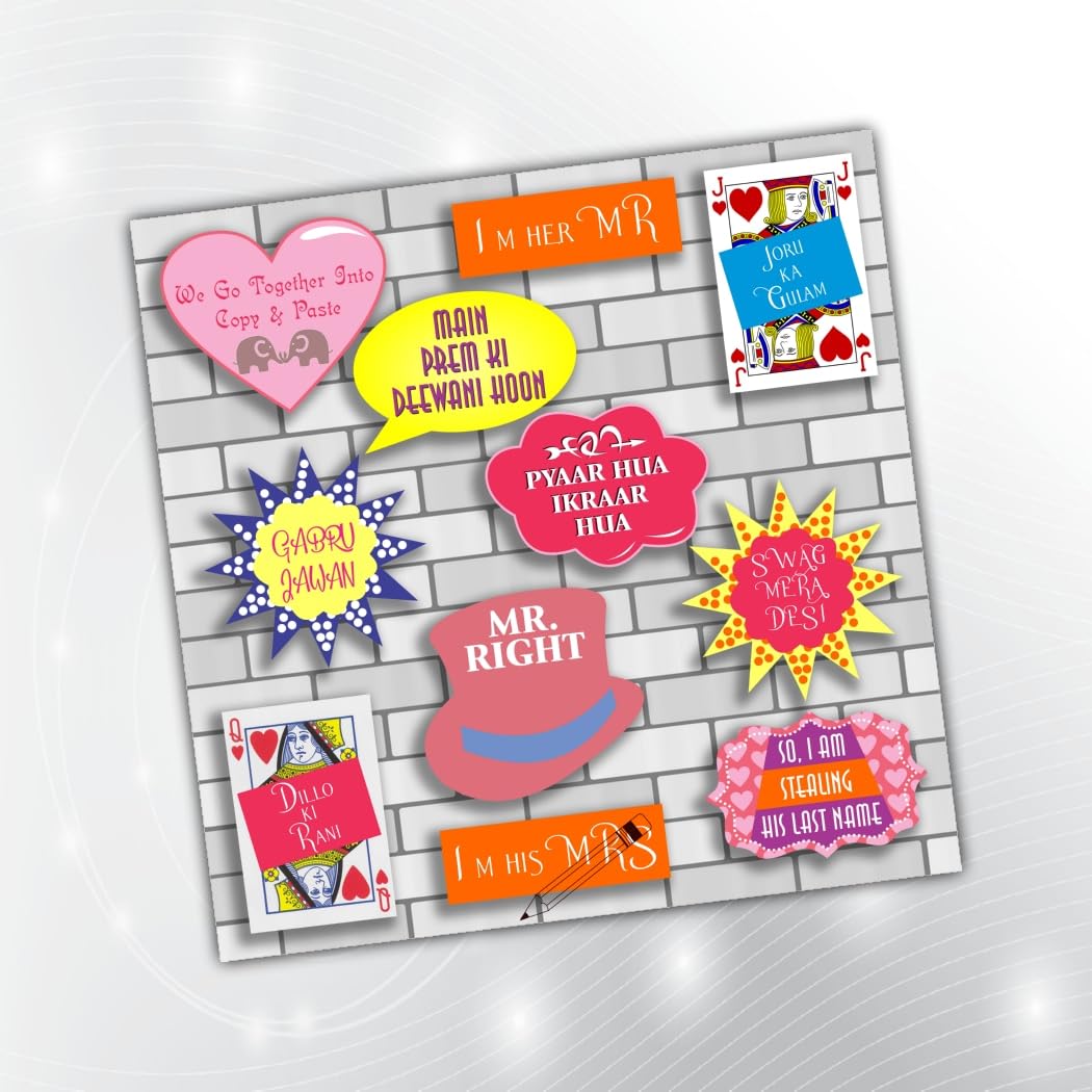 PartyStuff Couple Theme Props  Couple Party Props (13 Cards)