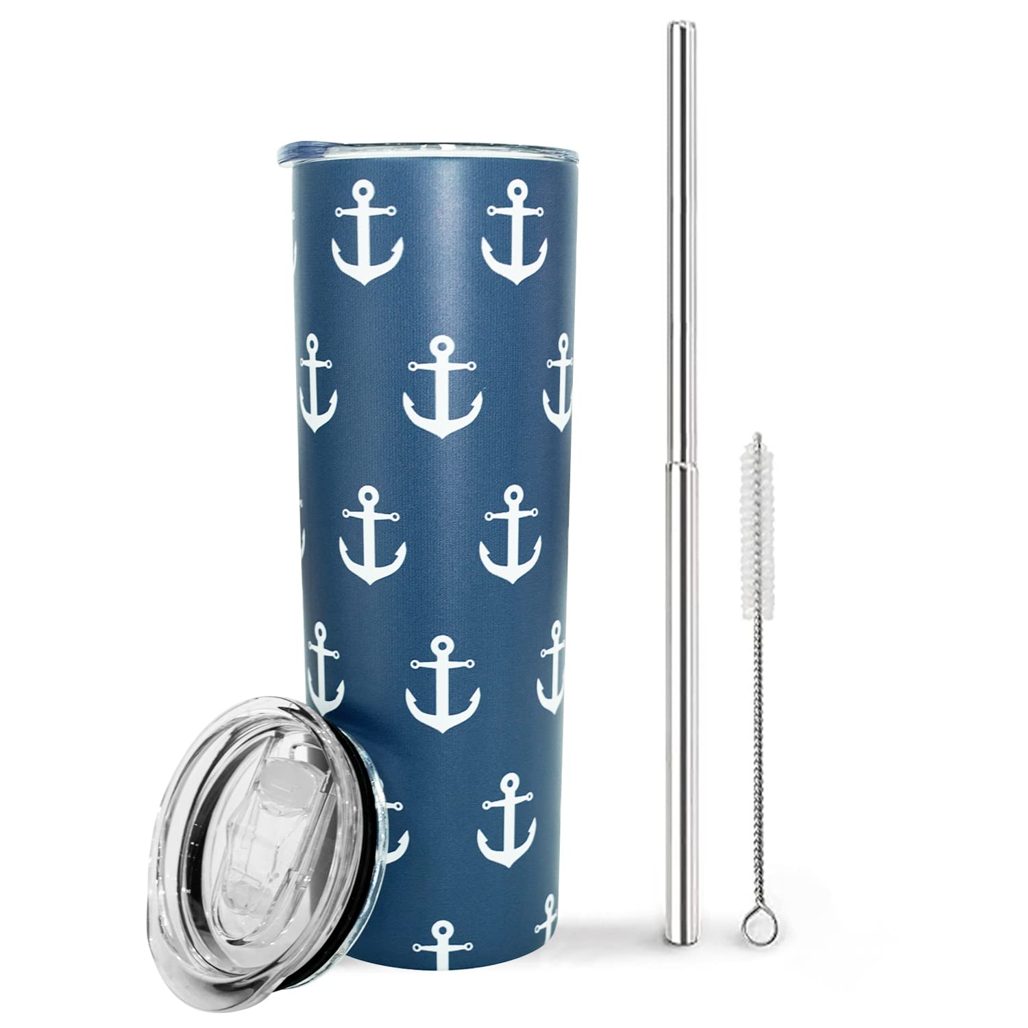Anchor Tumbler-Boating Accessories For Boat,Lake Accessories For Women-Beach Gifts,Boat Gifts,Boating Gifts For Women,Anchor Gif