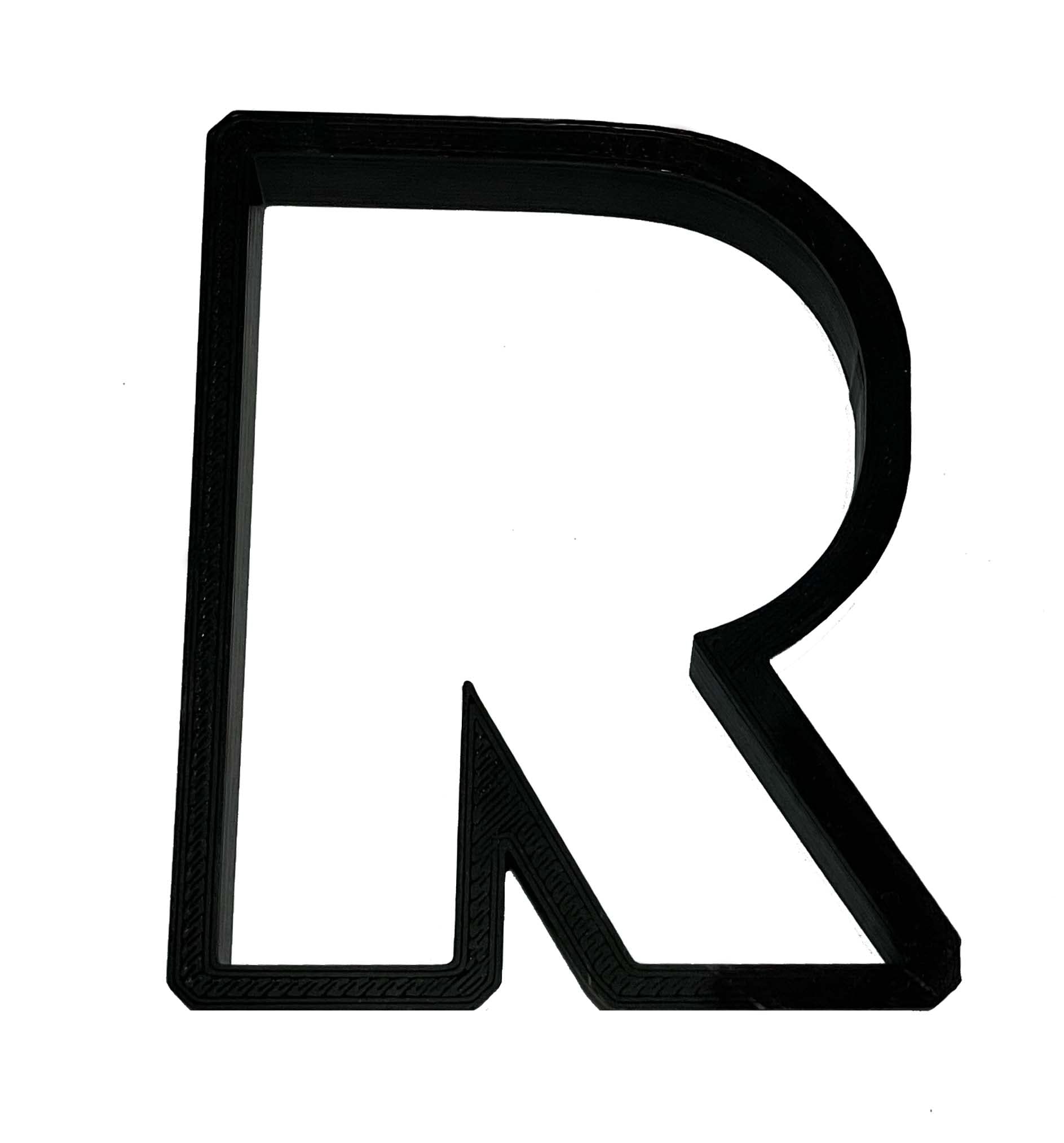 R Capital Block Cookie Cutter With Easy To Push Design (3.5 Inch)