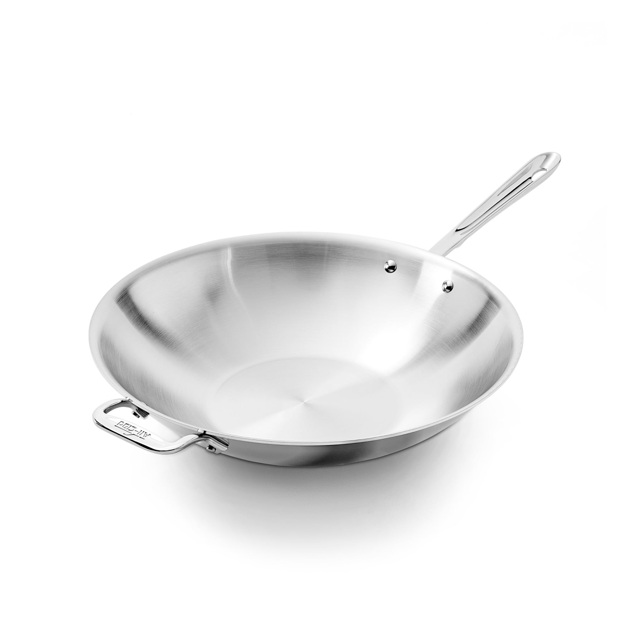 All-Clad D3 Stainless Steel 14 inch Wok Pan- Made in the USA- The Original Bonded Professional Cookware- Oven Safe & Induction C