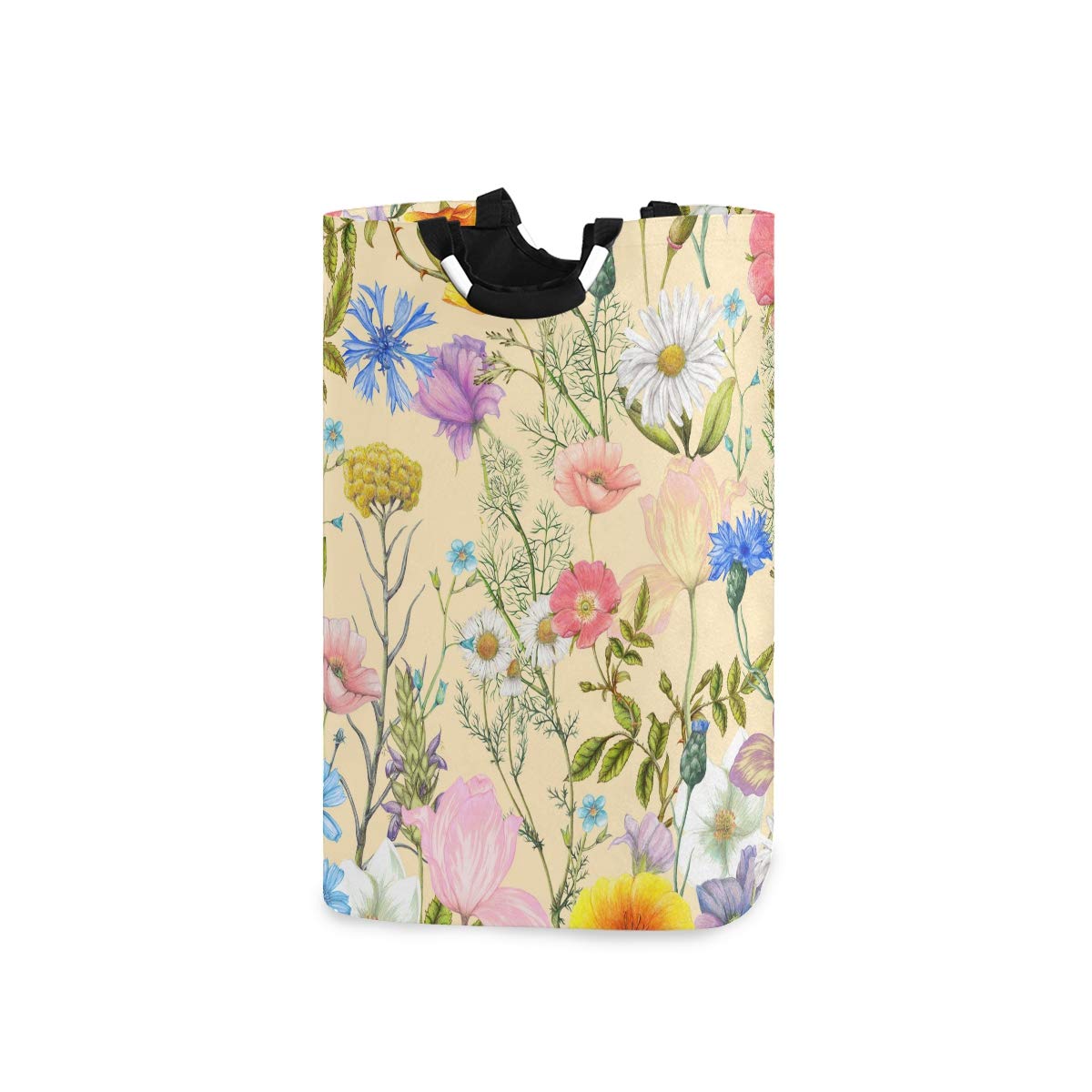 Senya Summer Wildflowers Large Storage Basket Collapsible Organizer Bin Laundry Hamper For Nursery Clothes Toys