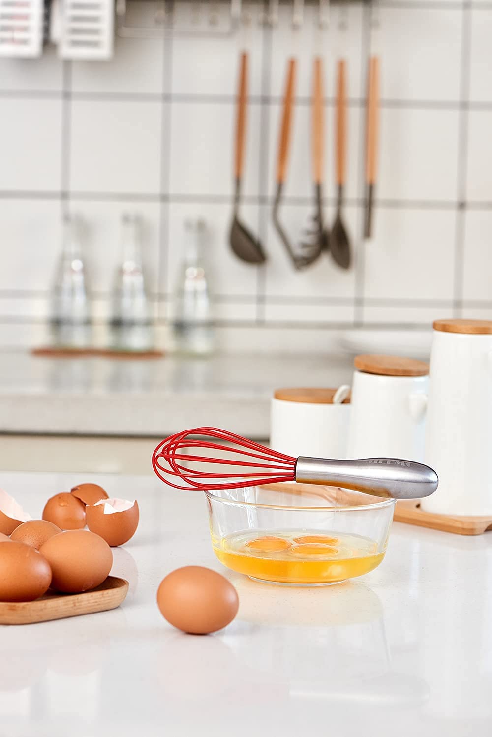 Jillmo Whisk, 8.5Inch Silicone Whisk