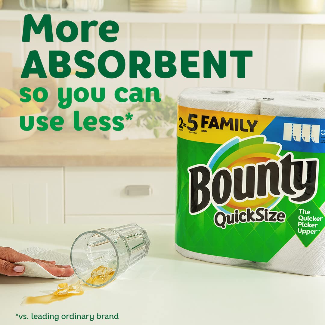 Bounty Select-A-Size Paper Towels, 6 Double Plus Rolls, White, 113 Sheets Per Roll