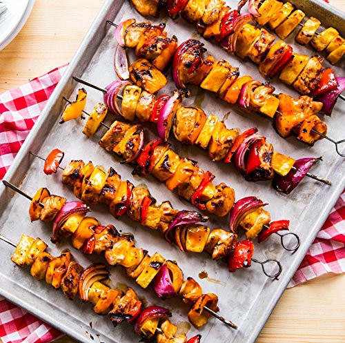 Super Z Outlet Stainless Steel Shish Kabob Flat Barbecue Grilling Skewers - 12'' Flat Kebab Sticks Grill Tools Bbq Accessories (