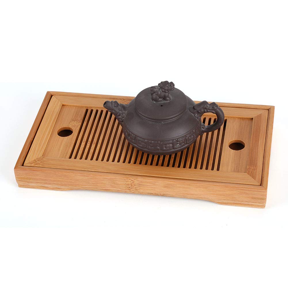 Tea Tray Table Box With Water Storage, Chinese Tea Table, 10.63 * 5.51 * 1.18'', Mini Tea Serving Tray Drainage For Tea House Ho