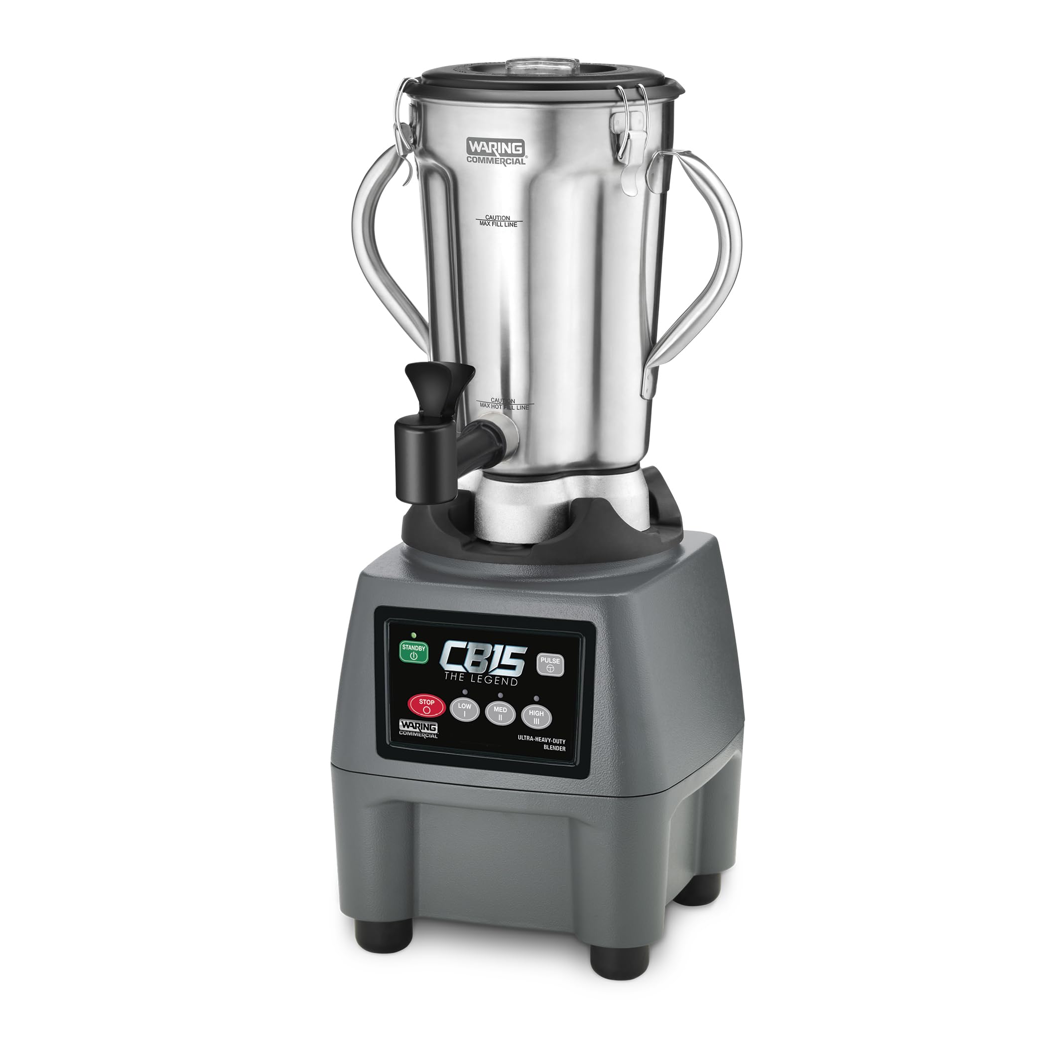Waring Commercial Heavy Duty Blender, 3.75 Horsepower Motor with 1-Gallon Stainless Steel Jar & Spigot, for Smoothies Soups Sauc
