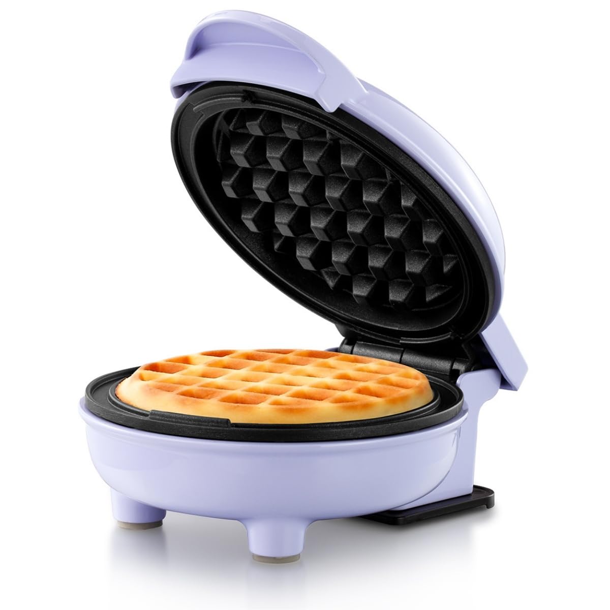 Holstein Housewares Personal/Mini Waffle Maker, NonStick Coating, Lavender  4inch Waffles in Minutes, Ideal for Breakfast, Br