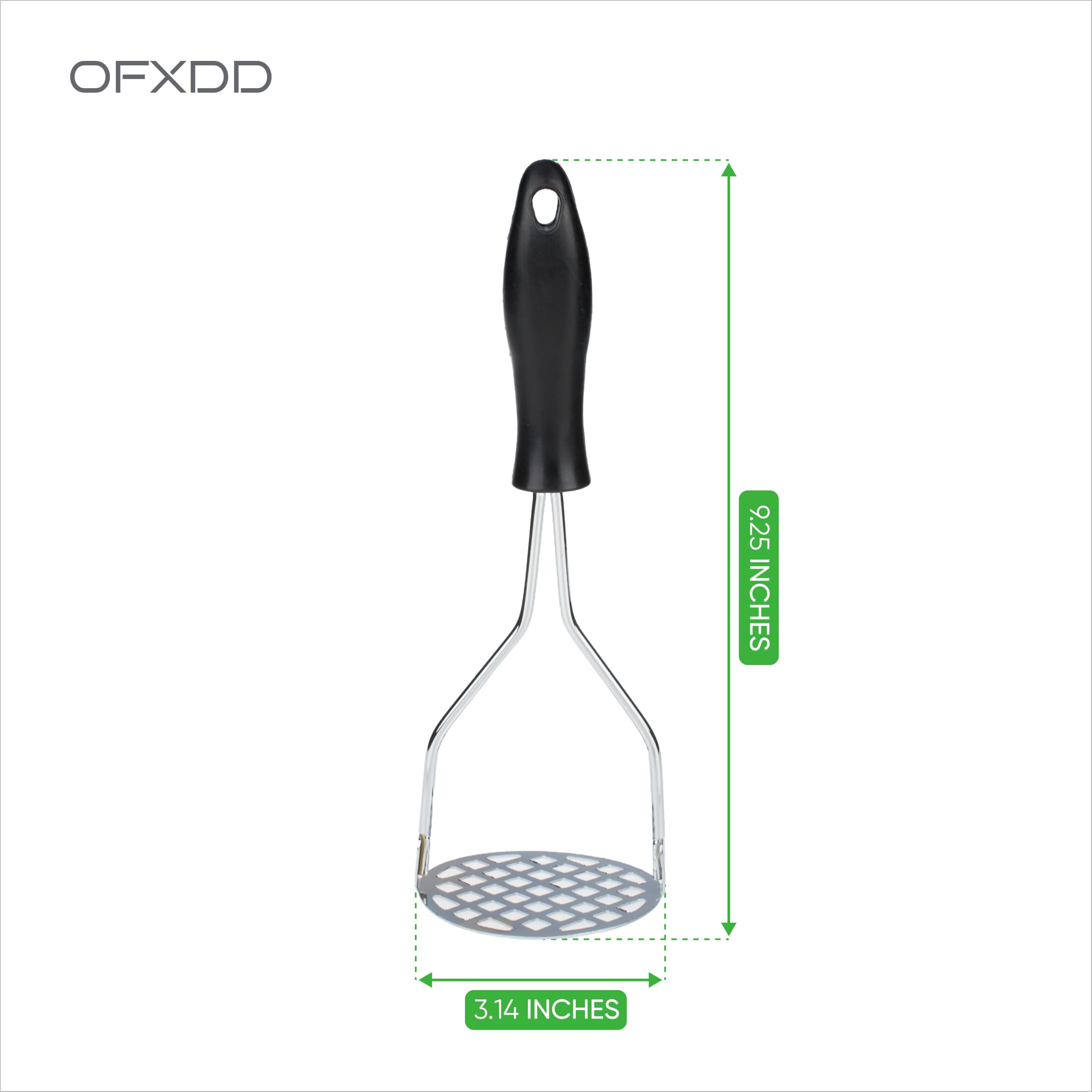 Rubber handle potatoes masher  Potato masher stainless steel  Sweet potato masher  Metal potato masher