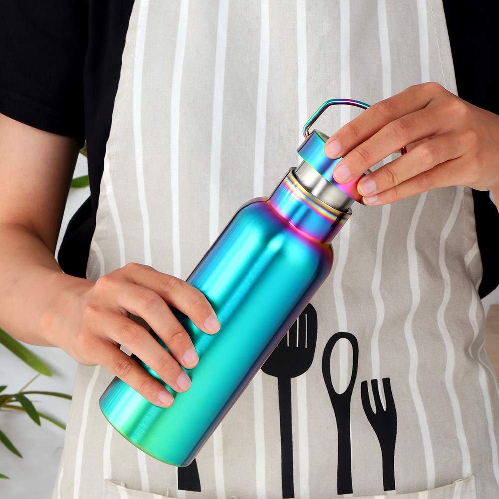 Color Me! 17 Oz 304 Stainless Steel Water Bottles, Double Wall Vacuum Insulated Water Bottle, Metal Sport Water Bottles For Outd