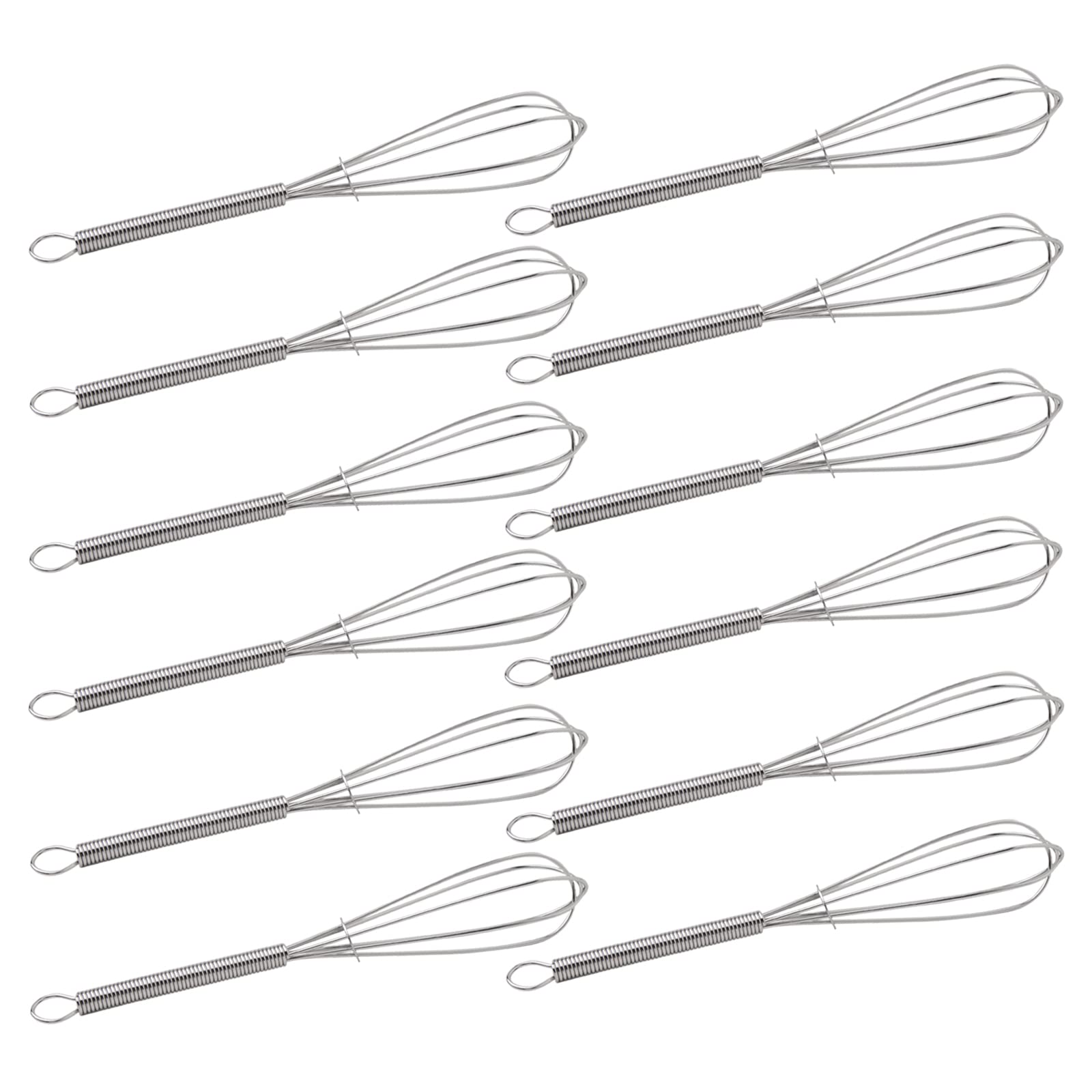 Chuangqi 5 Inch Endurance Stainless Steel Mini Whisk/Egg Beater, Set Of 12