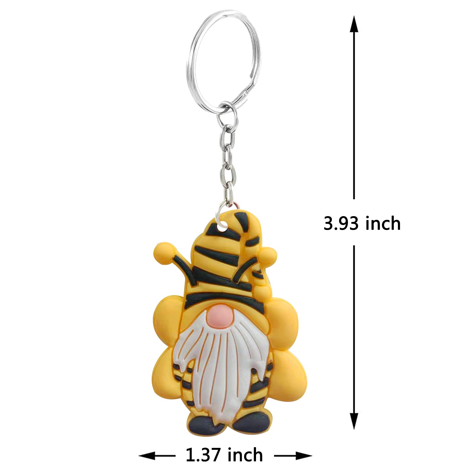 Mirabuy 20 Pcs Bee Gnome Keychains For Bee Themed Baby Shower Party Favors, Birthday Party Favors, Party Return Gifts, Party Bag