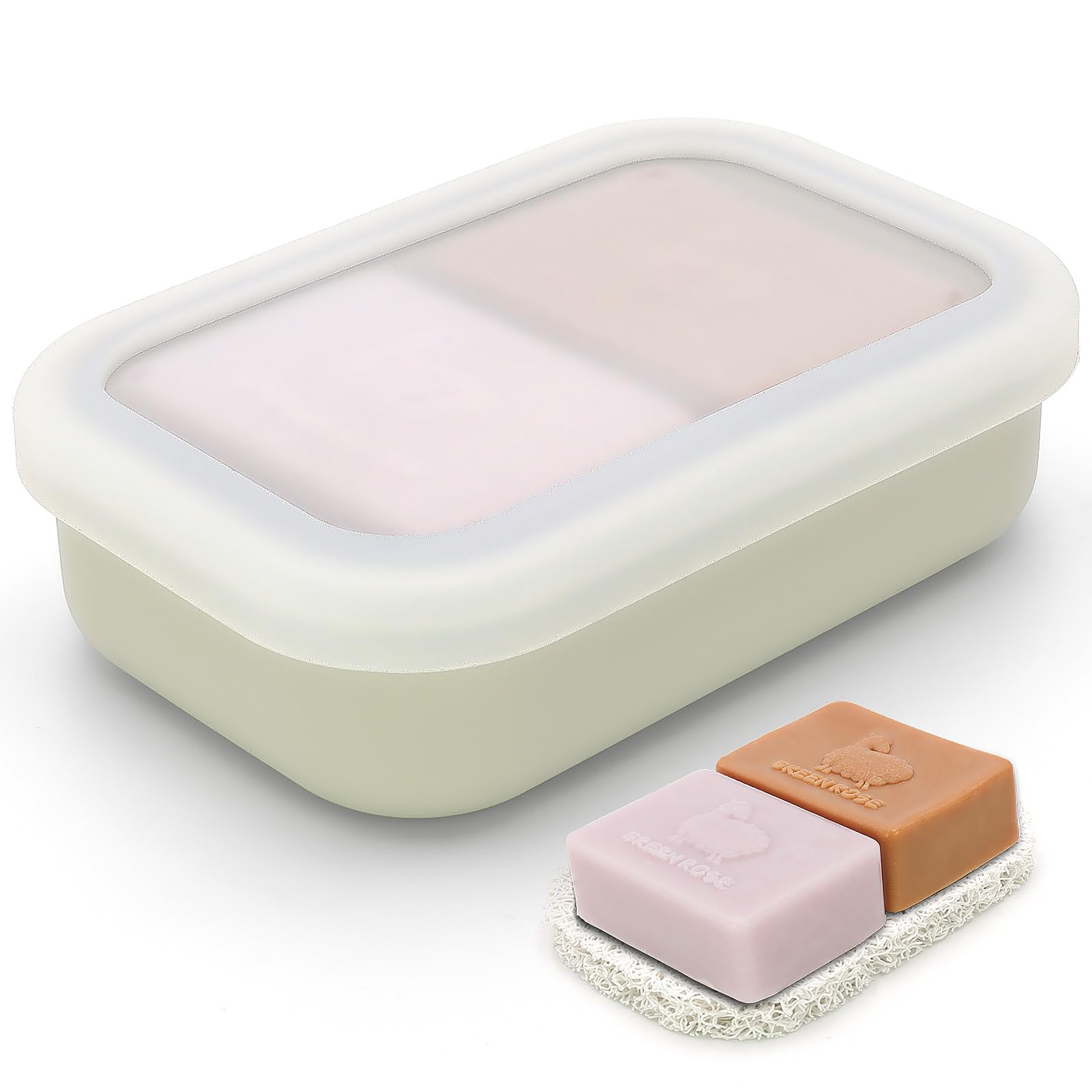 Aidimming Travel Soap Dish With Lid, Shampoo Bar Holder, Enhanced Leakproof Soap Box,Draining Soap Bar Holder For Traveling, Cam
